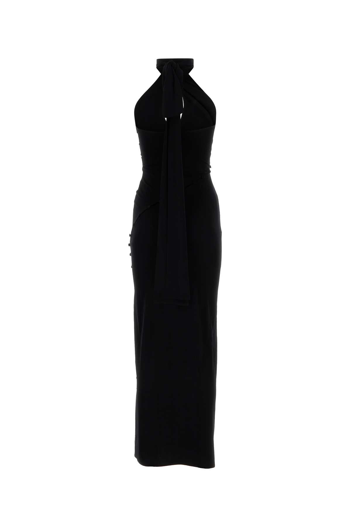 Magda Butrym Black Button Maxi Dress In Black