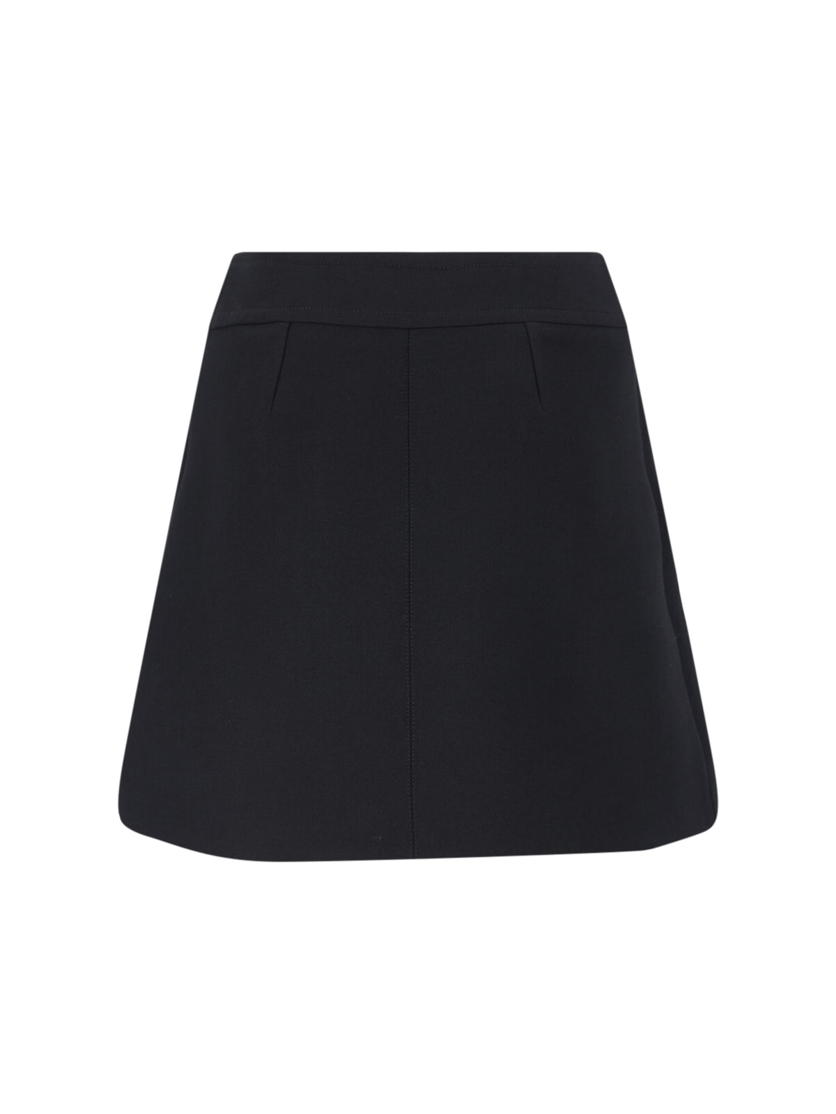 Celine High-waisted A-line Midi Skirt Design In Black
