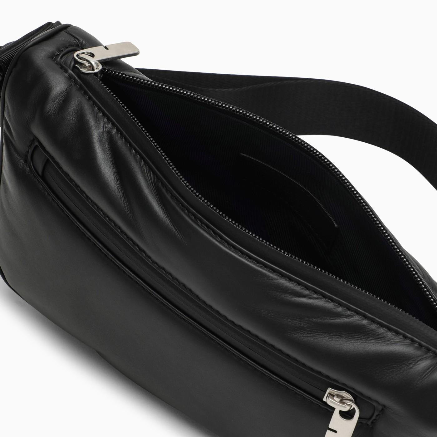 Shop Burberry Shield Black Leather Shoulder Bag