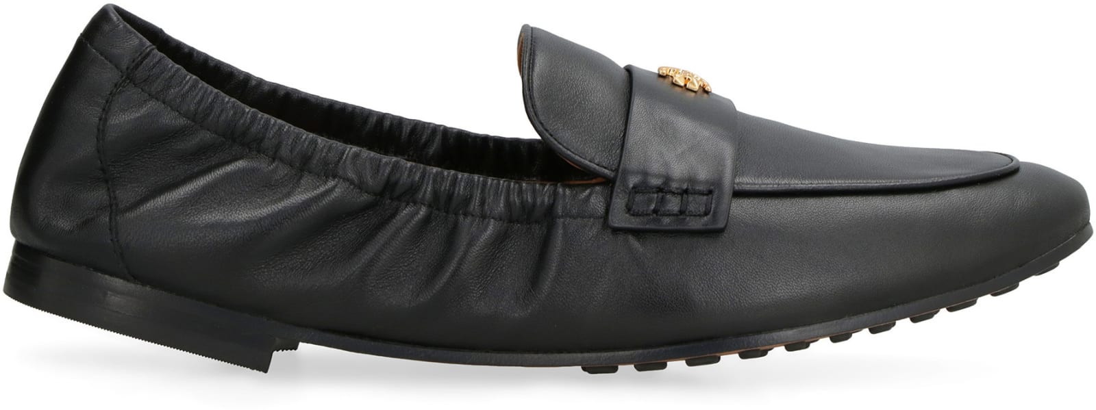 Shop Tory Burch Leather Ballet Loafer In Black