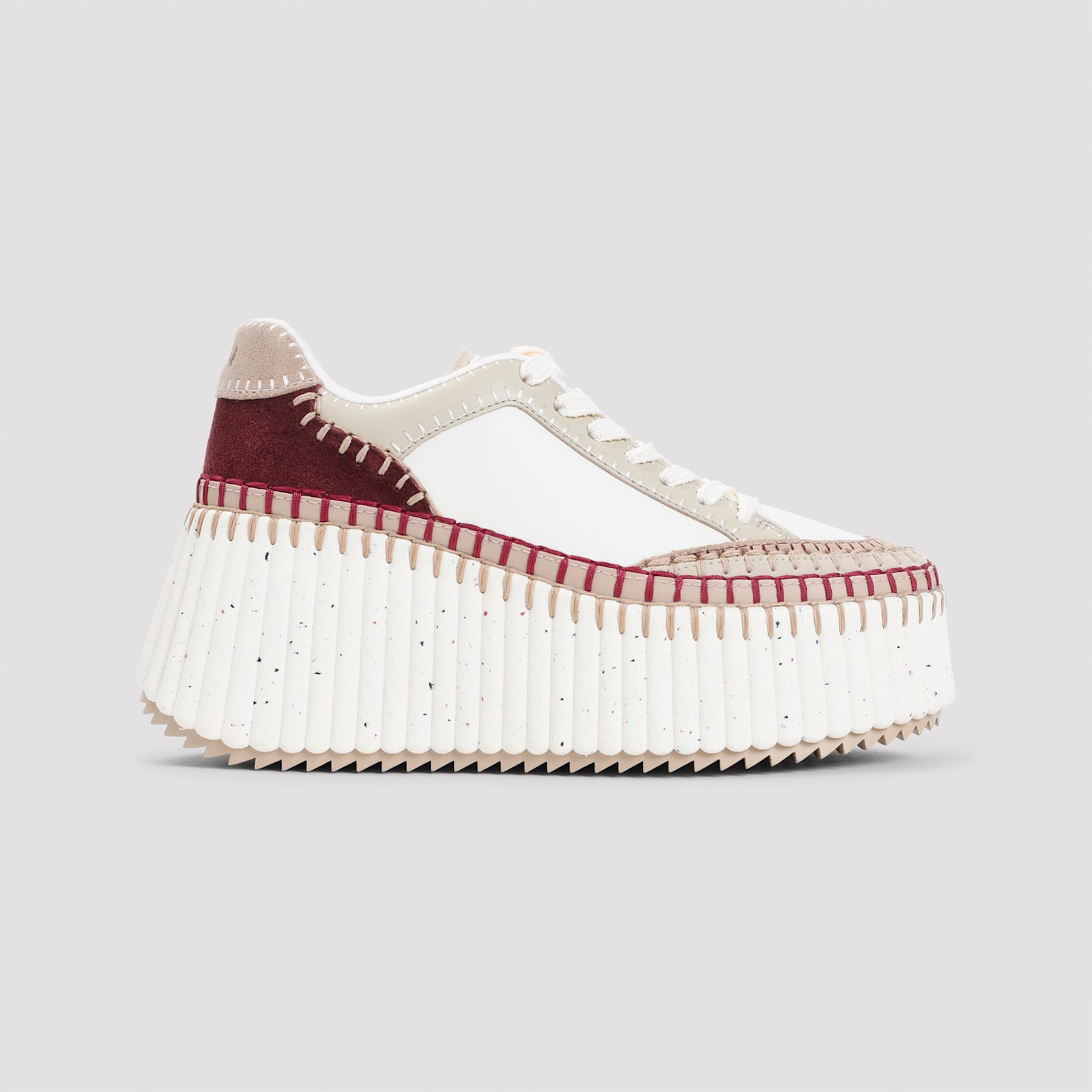 Chloé Nama Platform Sneakers In White