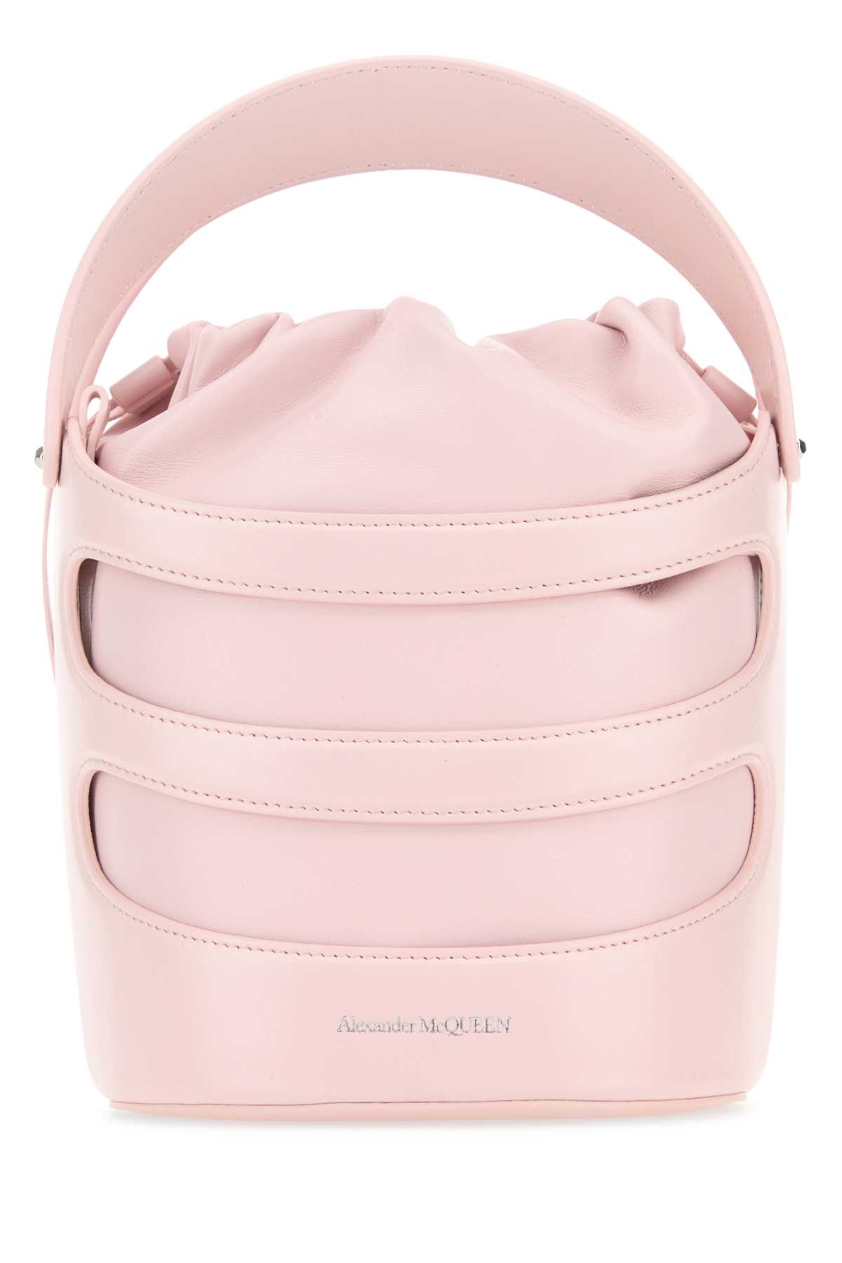 Pastel Pink Leather The Rise Bucket Bag