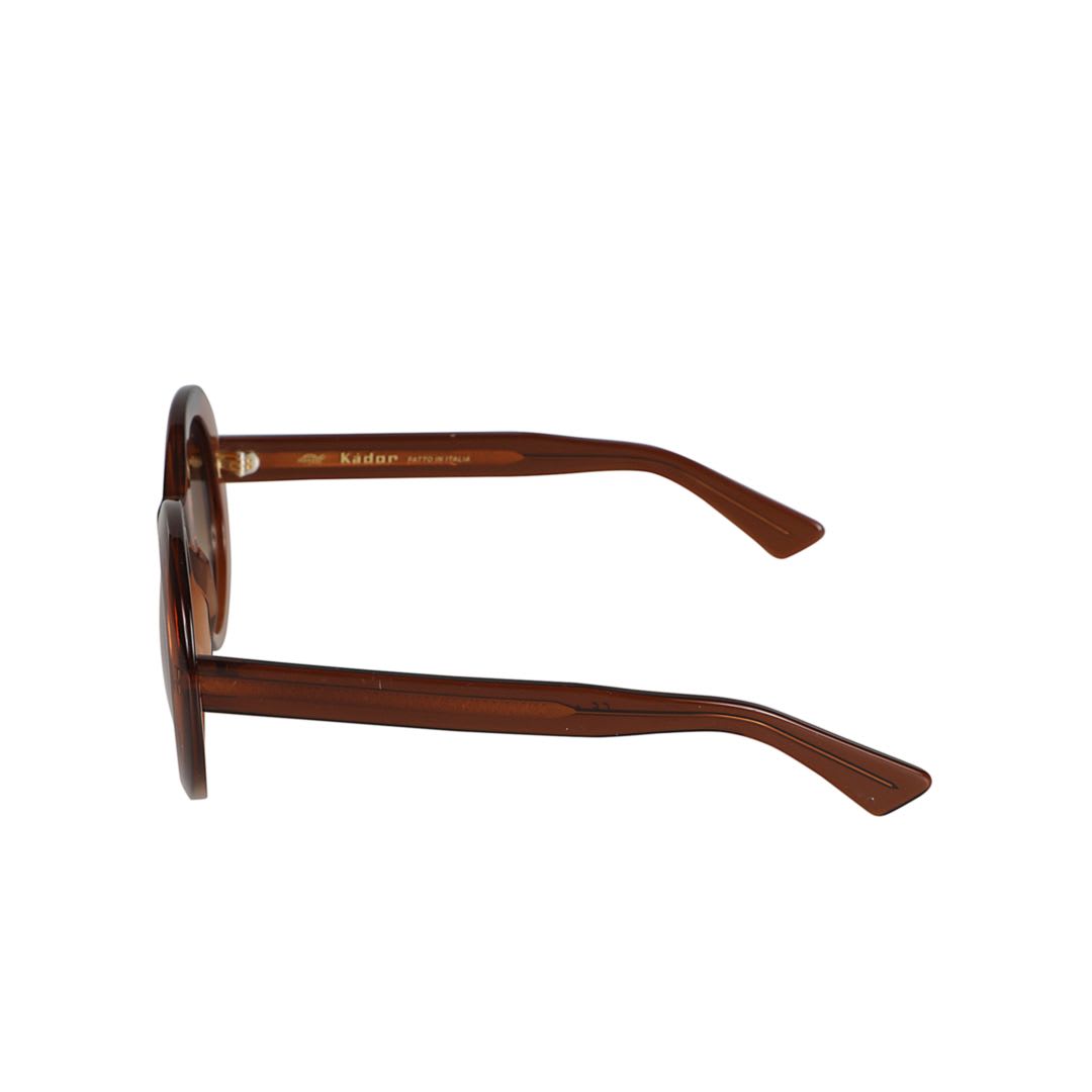 Kador Audrey Round-frame Sunglasses In Brown