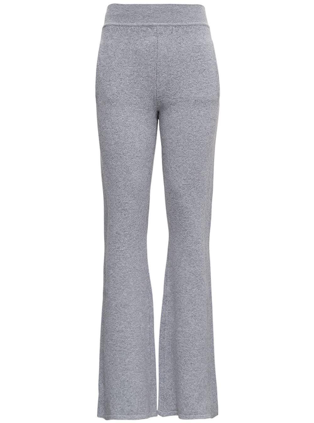 Alberta Ferretti Grey Wool And Cashmere Pants