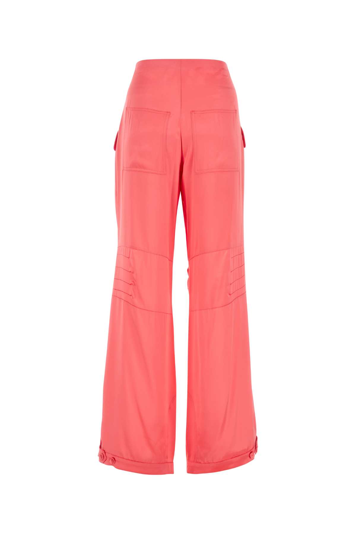 Fendi Fluo Pink Satin Cargo Pant In Kissed