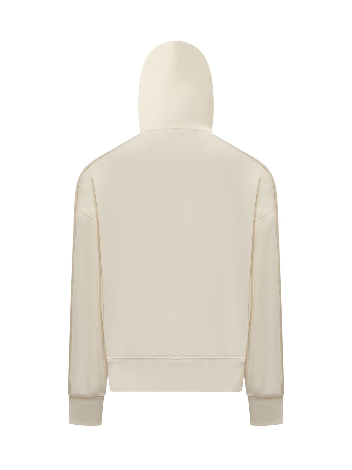 Shop Palm Angels Hoodie With Pa Monogram In Off White Black