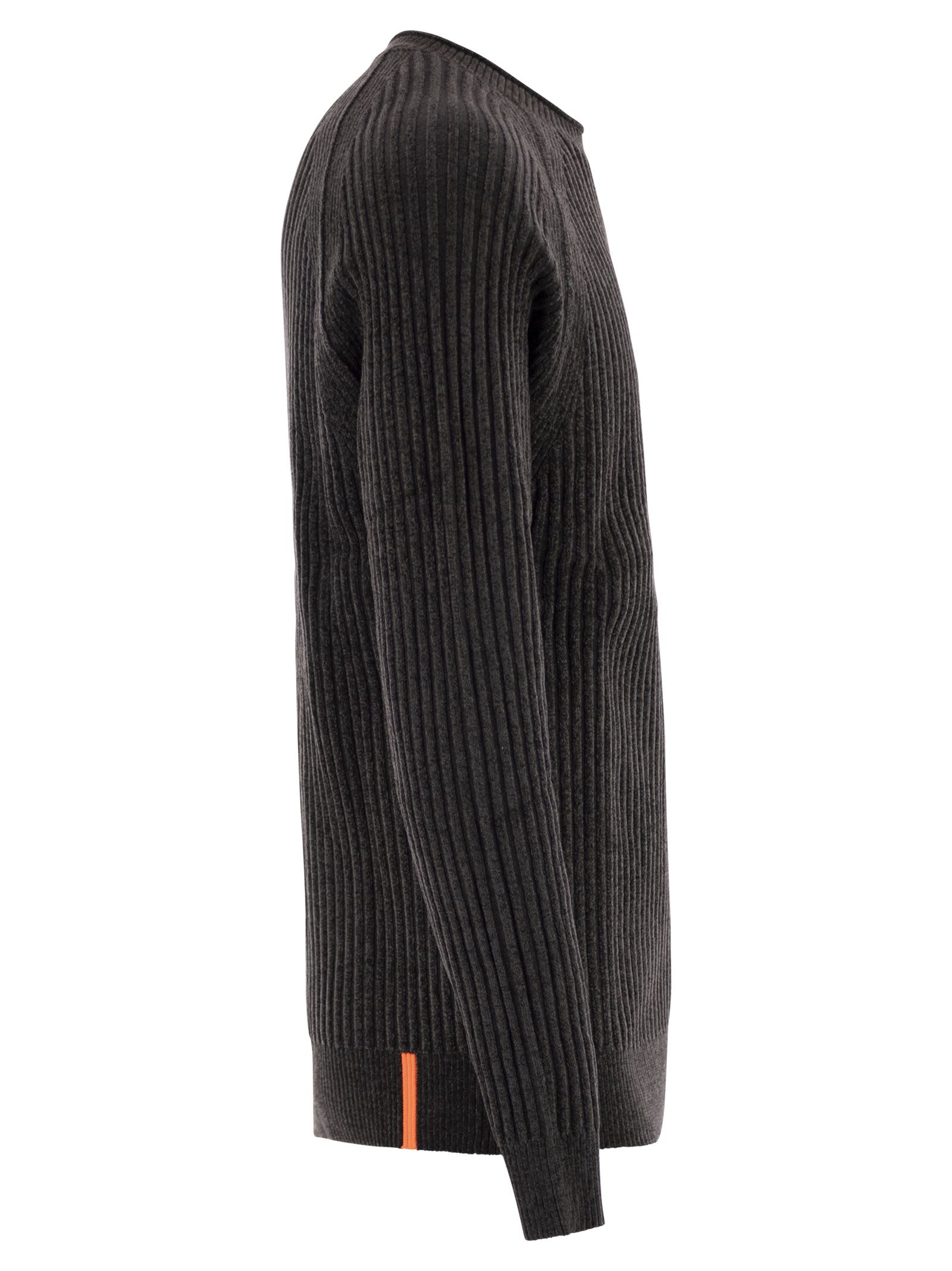 Rrd - Roberto Ricci Design Velvet Rave Round Knit - Crew Neck Jumper In Blue