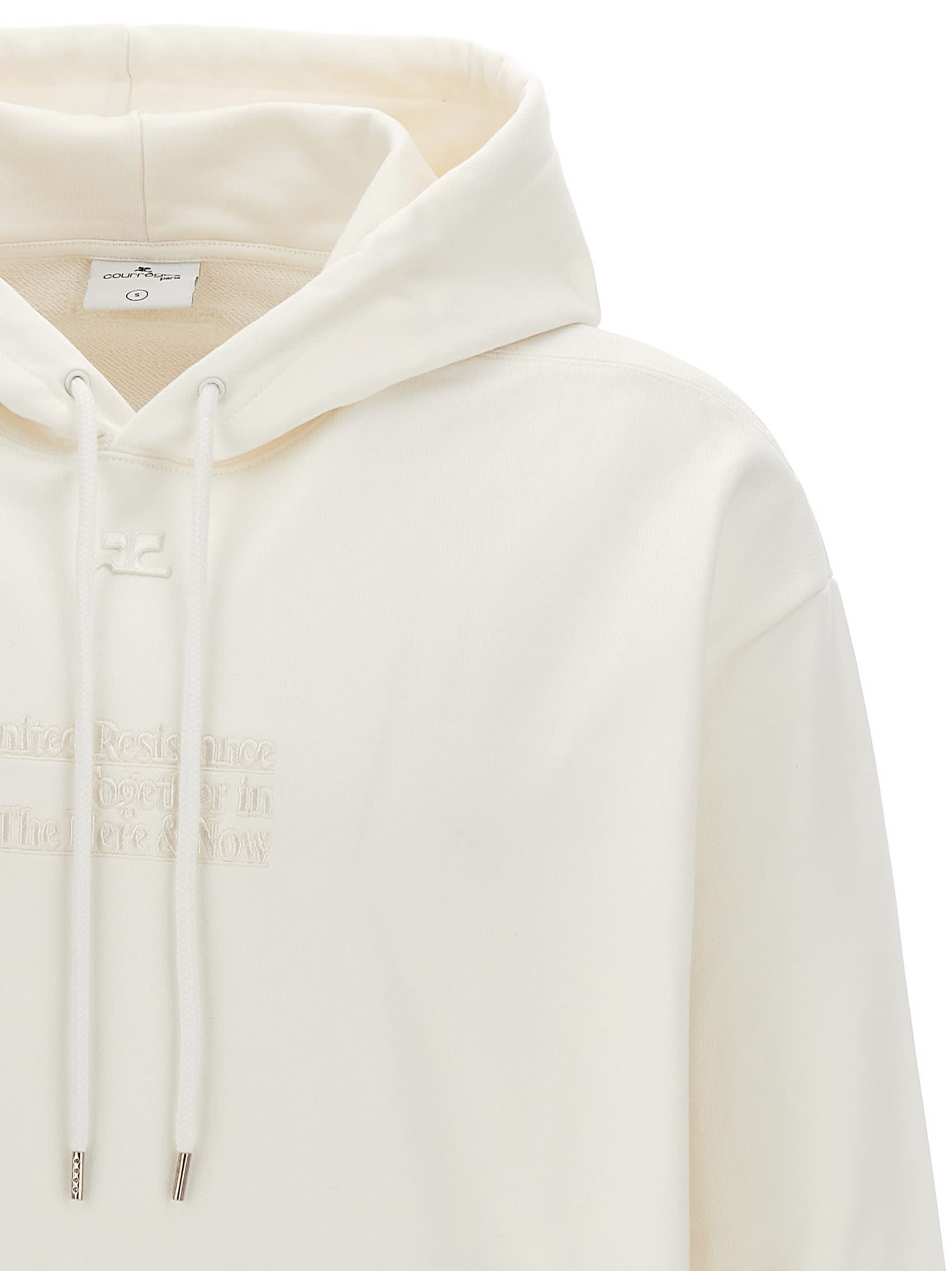 Shop Courrèges Ac Hoodie In White