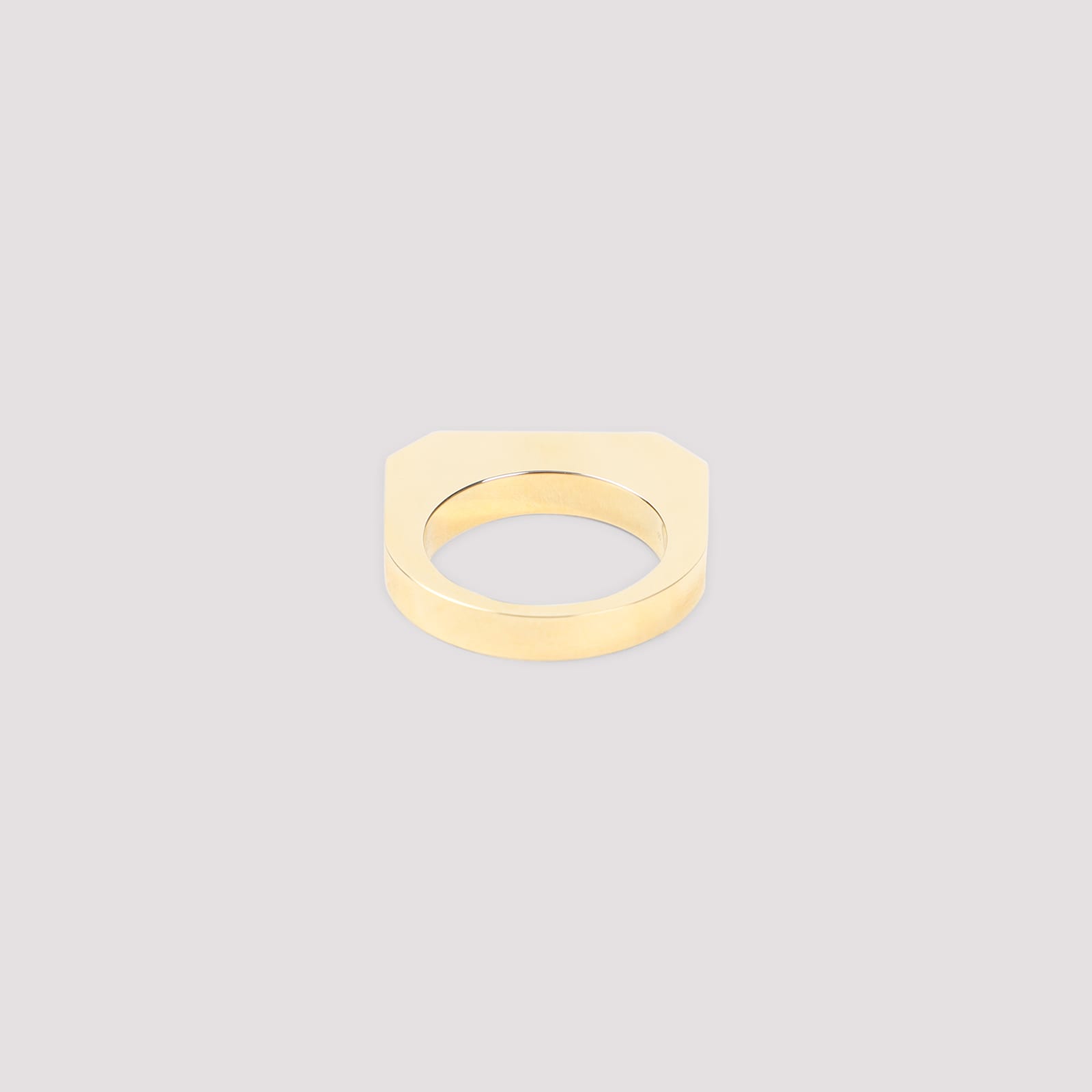Rick Owens Gold Pleated Metallic Hollywood Ring In Gold