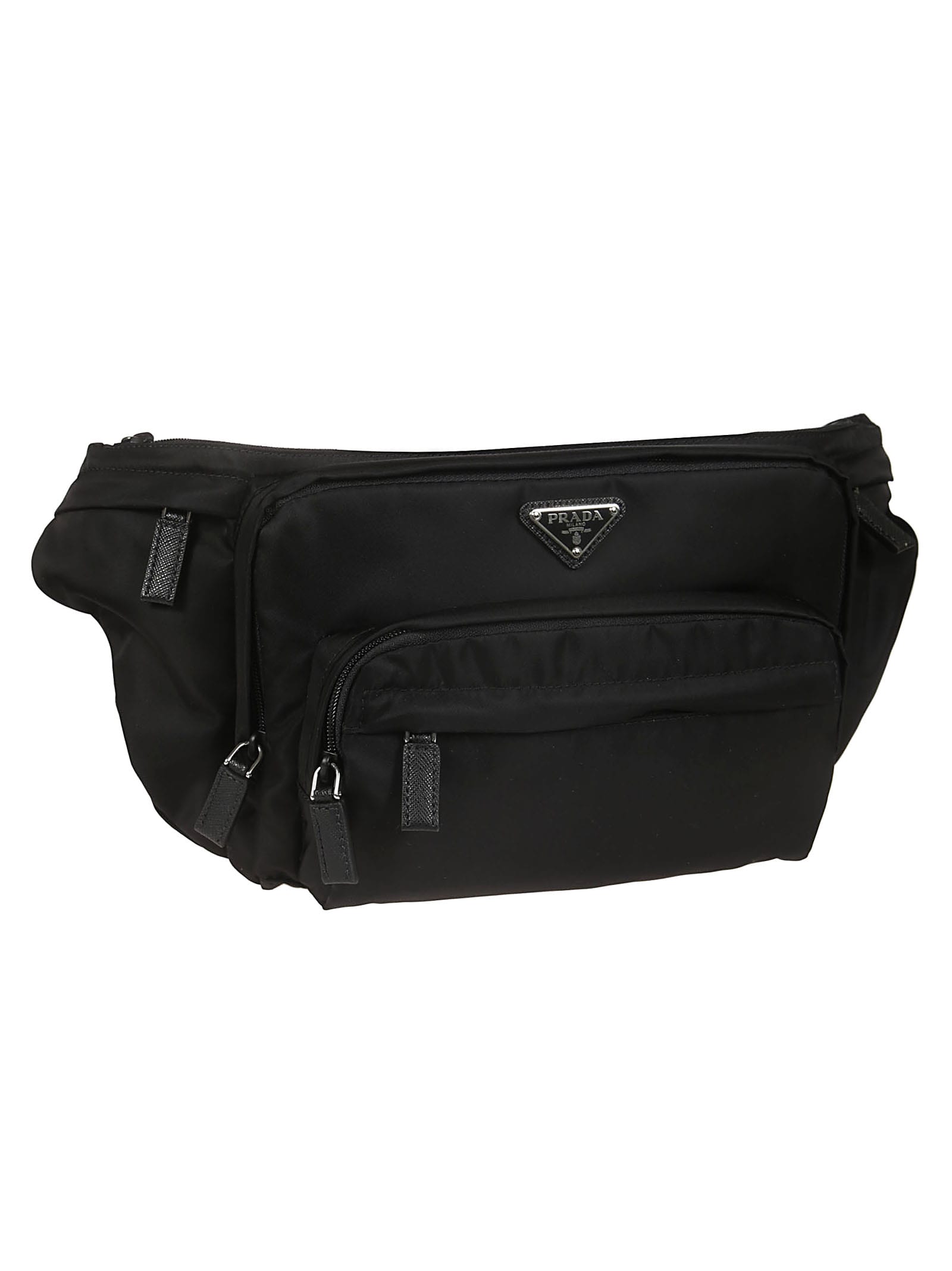 Prada Prada Logo Plaque Belt Bag - Black - 10831244 | italist