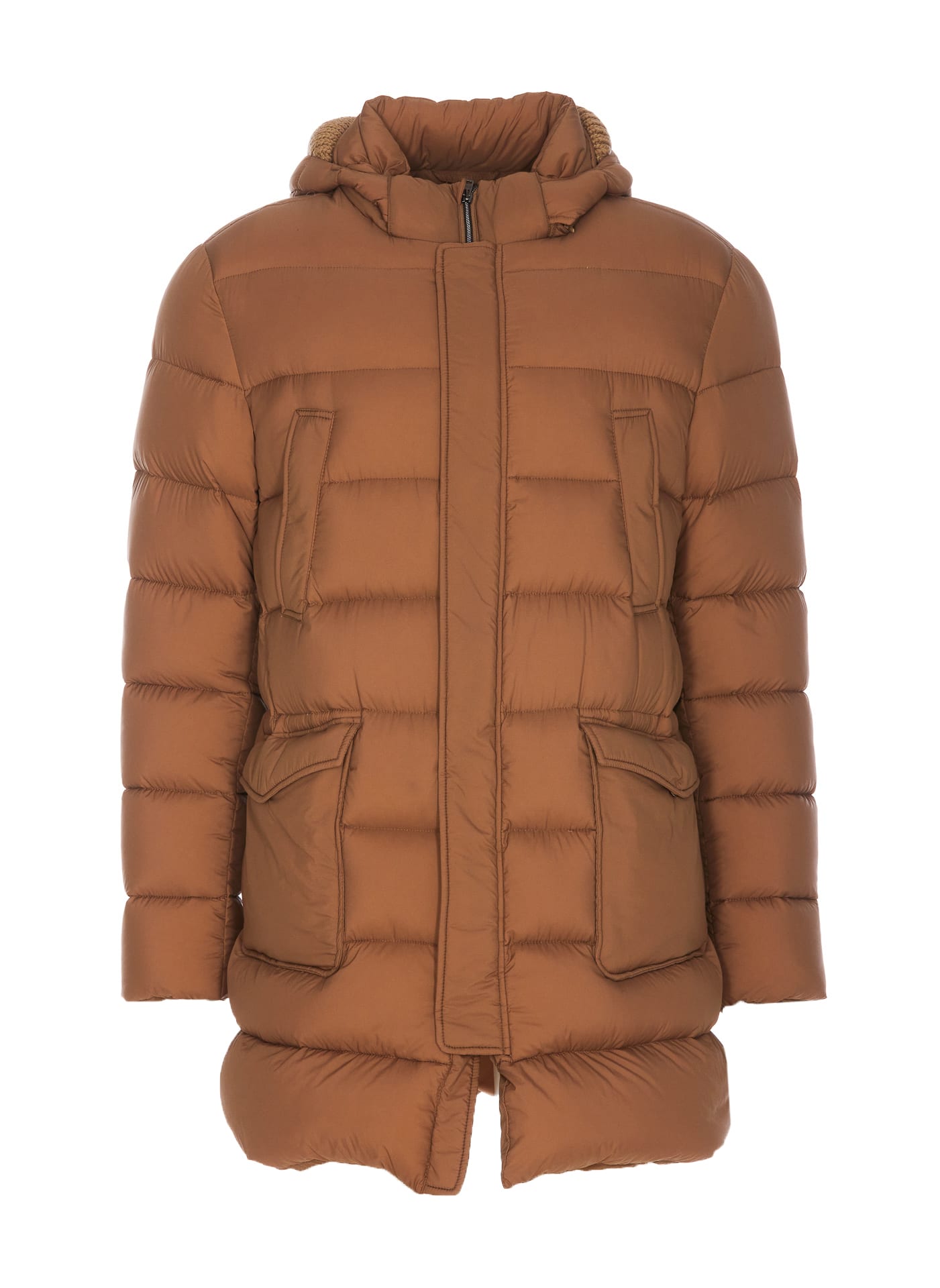 Shop Herno Il Parka Down Jacket In Brown