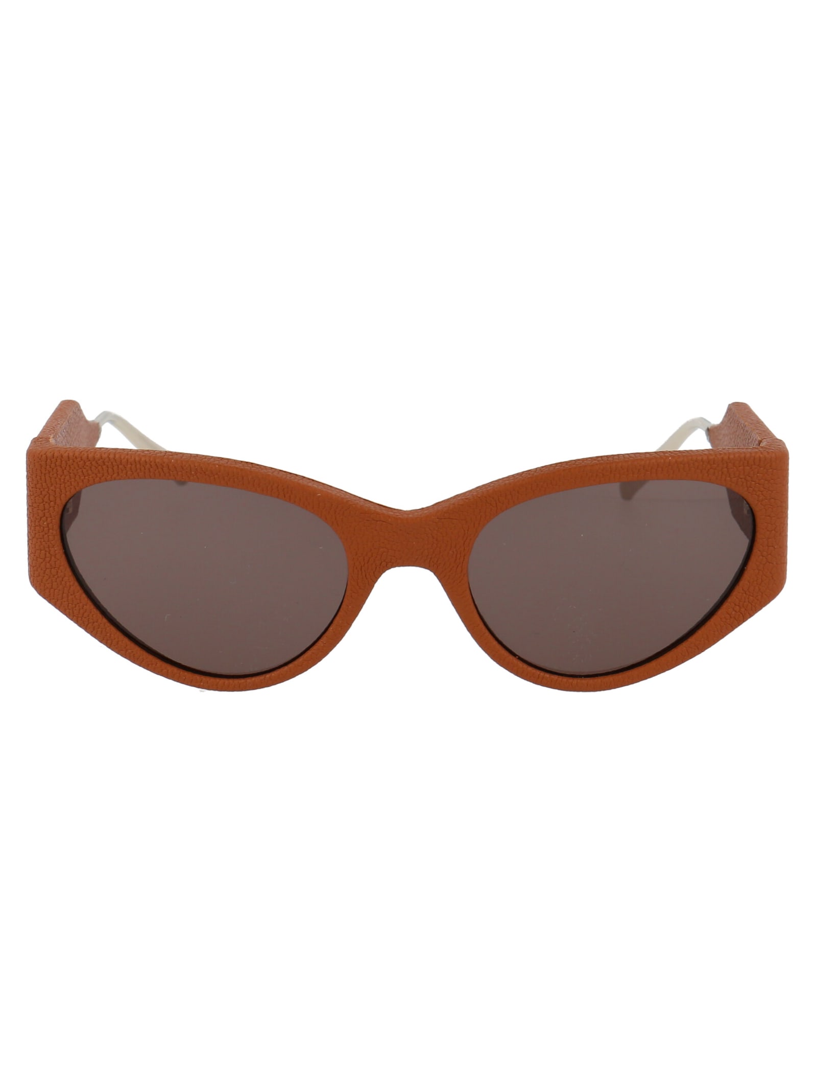 Shop Ferragamo Sf950sl Sunglasses In 261 Caramel Leather