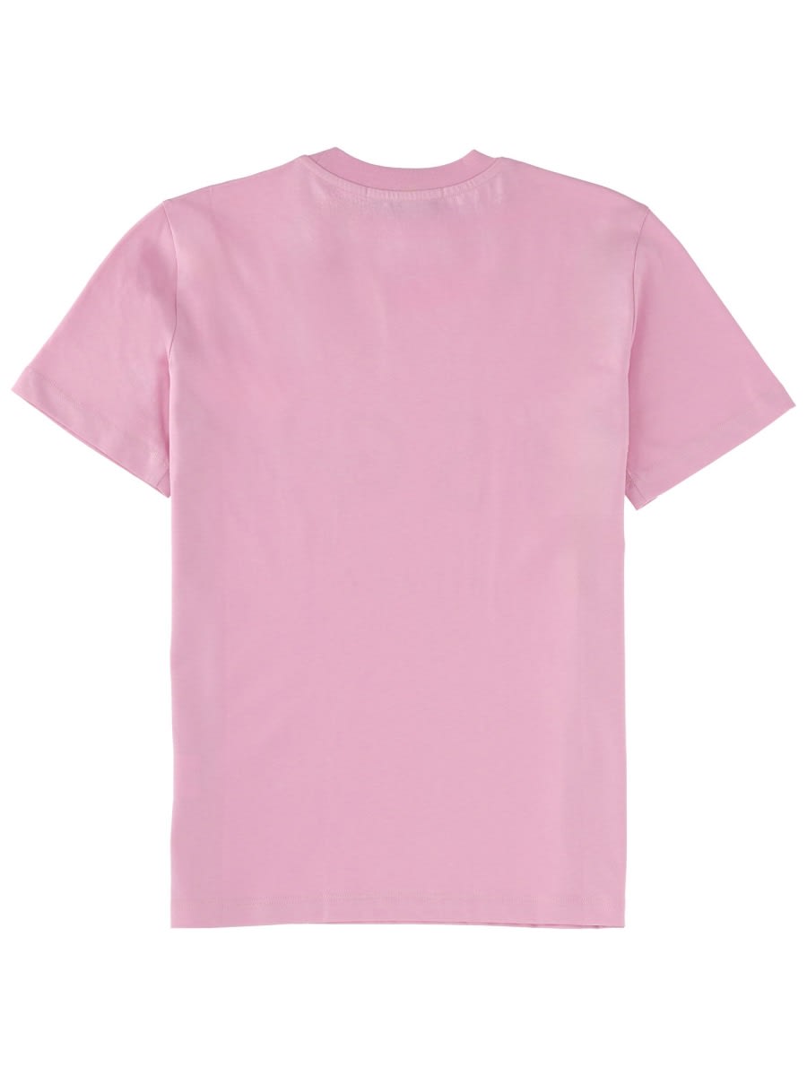 Msgm T-shirt With Logo In Purple