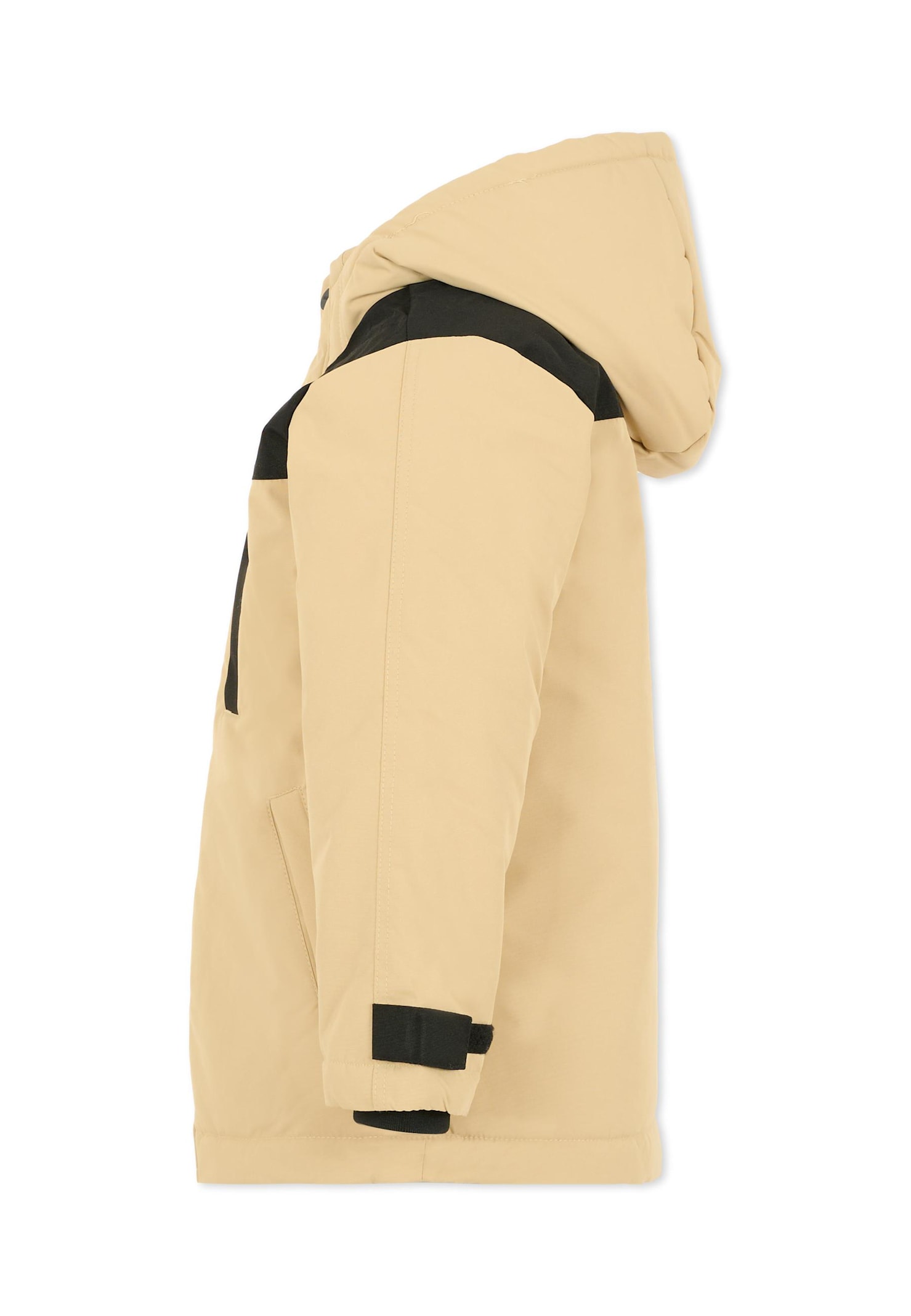 Hugo Boss Beige Parka For Boy With Logo In Brown