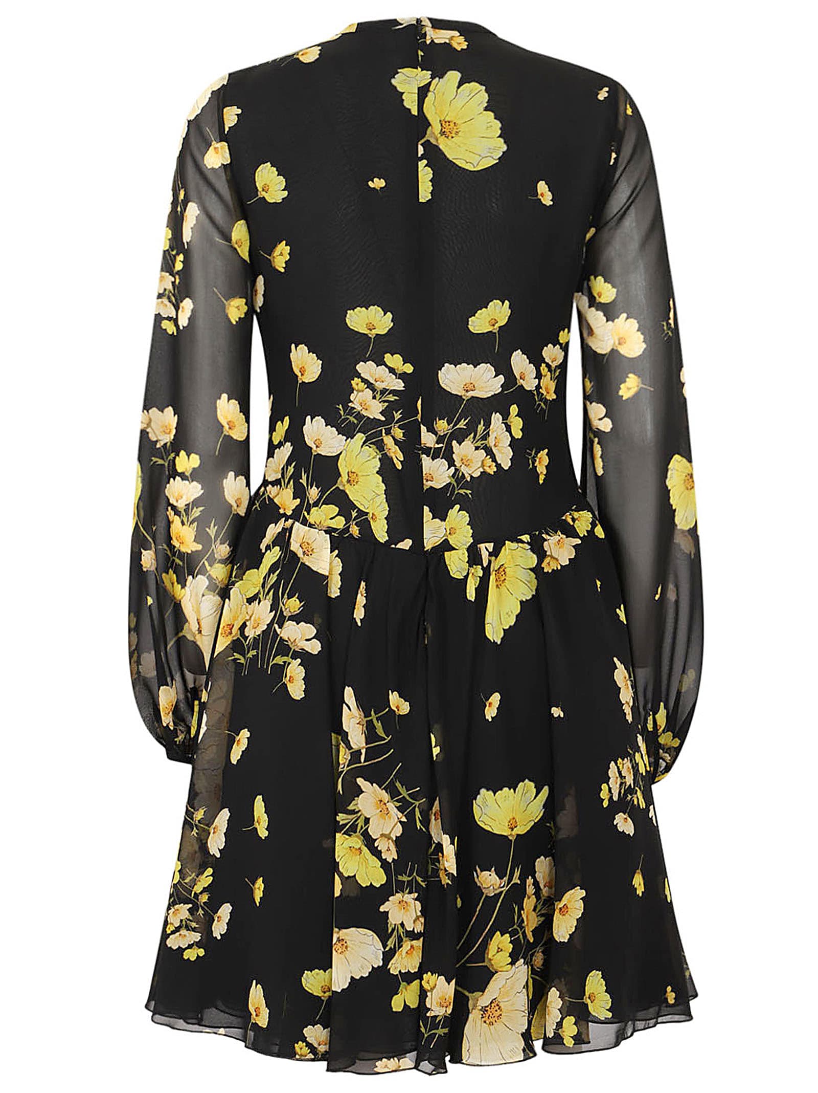 Shop Giambattista Valli Dress In Black Yellow