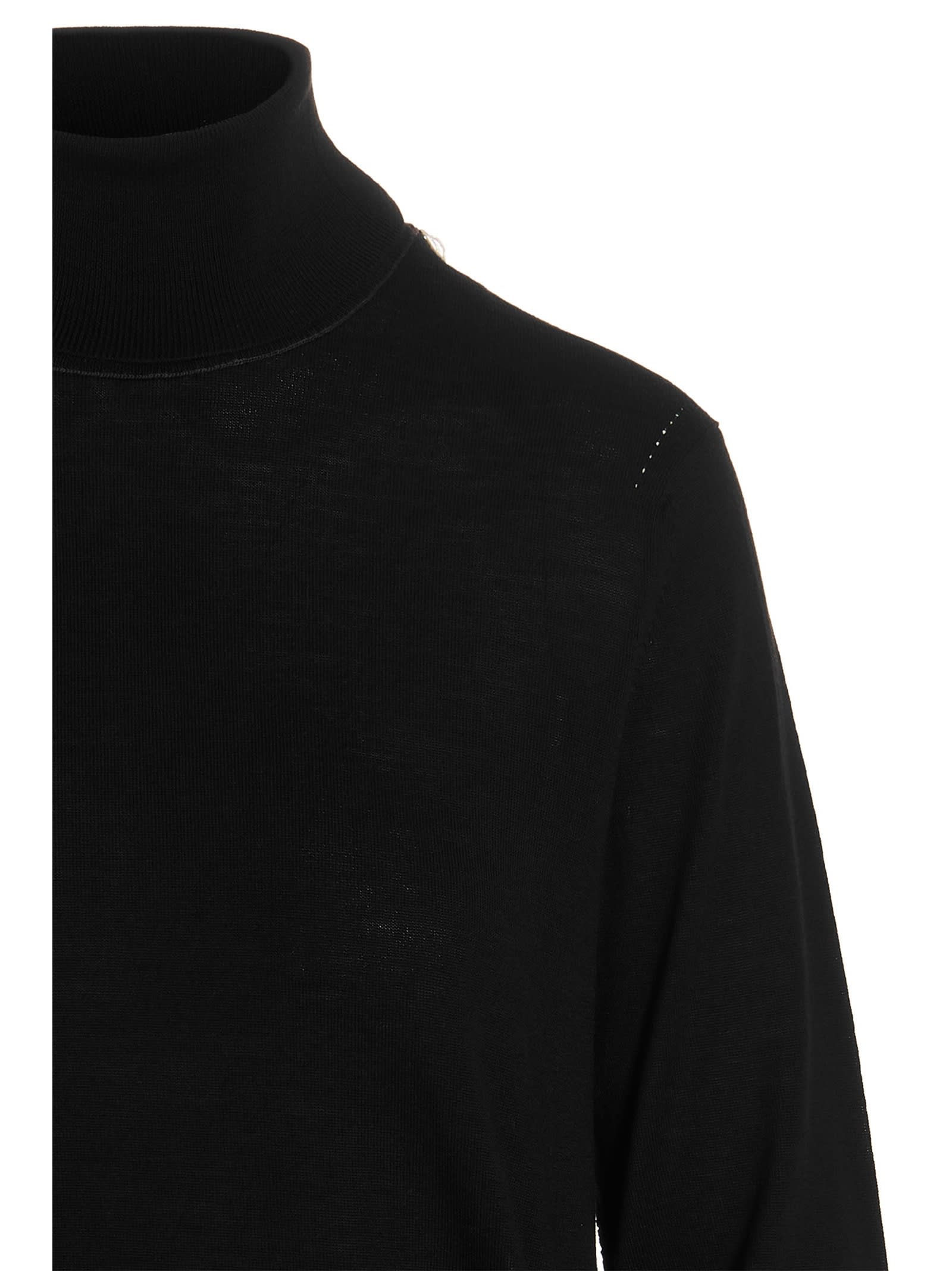 Maison Margiela Suéter Con Cuello Alto - Negro In Black