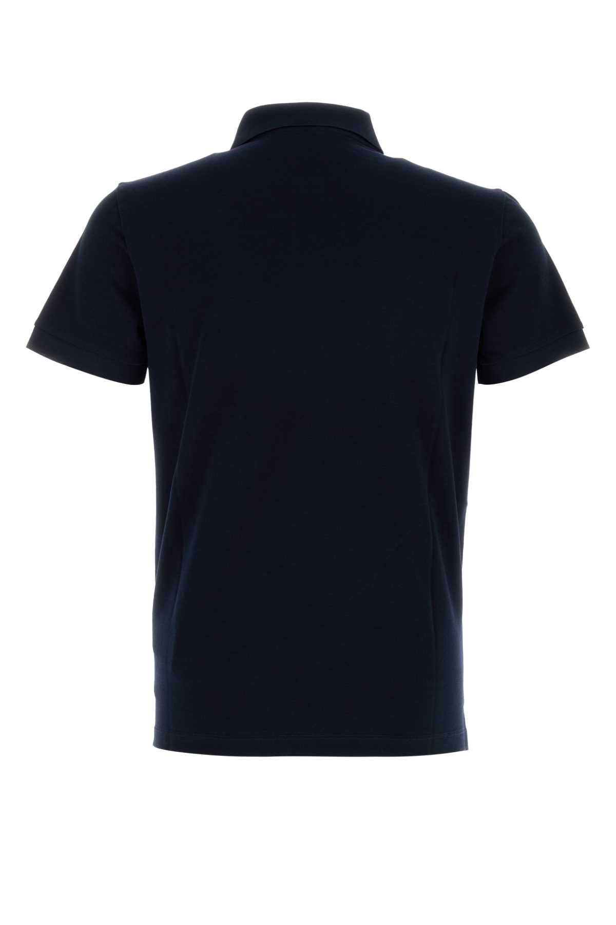 Fendi Piquet Polo Polo Shirt Blue In Black