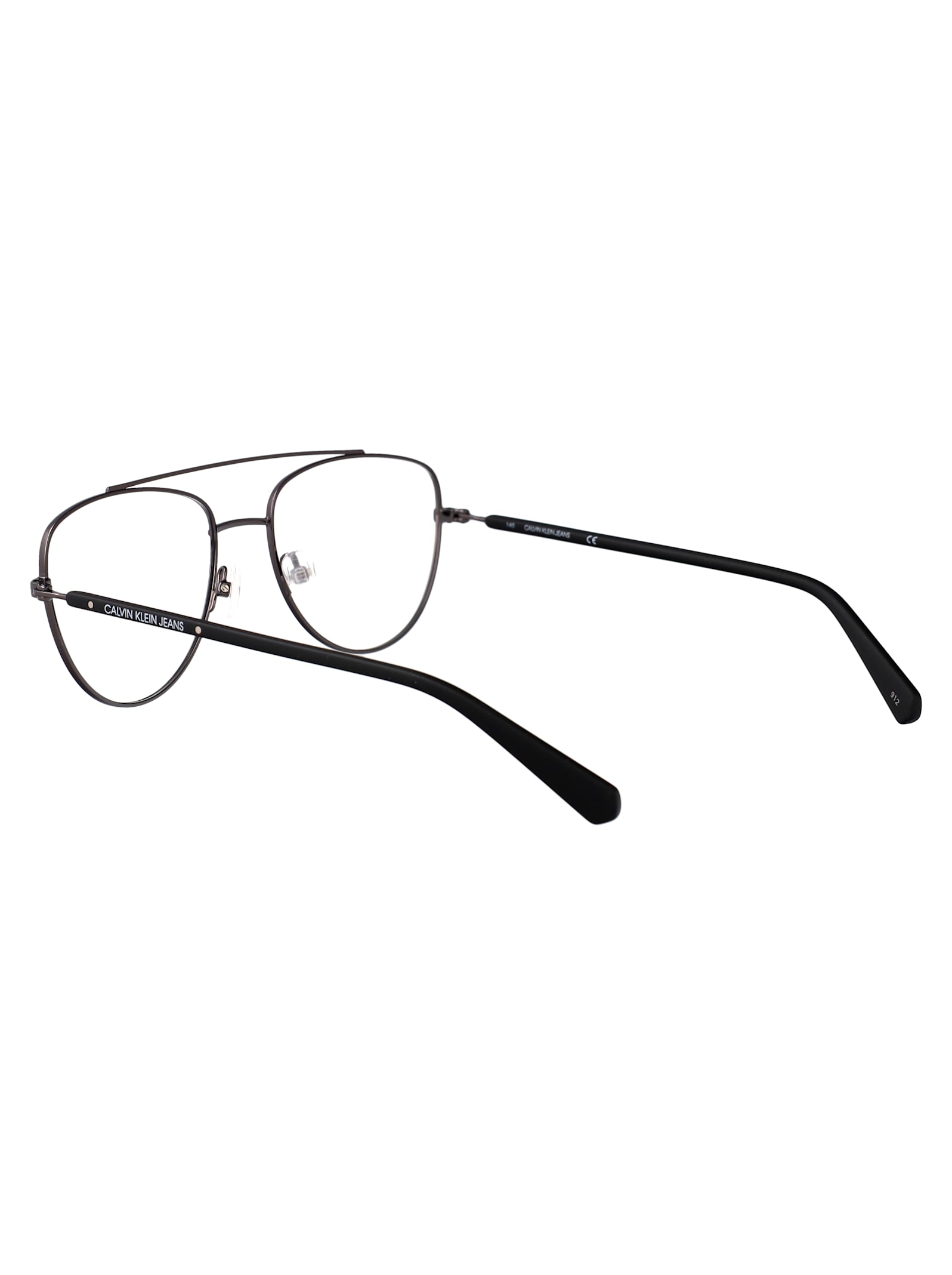 Calvin Klein Jeans Est.1978 Calvin Klein Jeans Matte Black Metal Glasses In Black