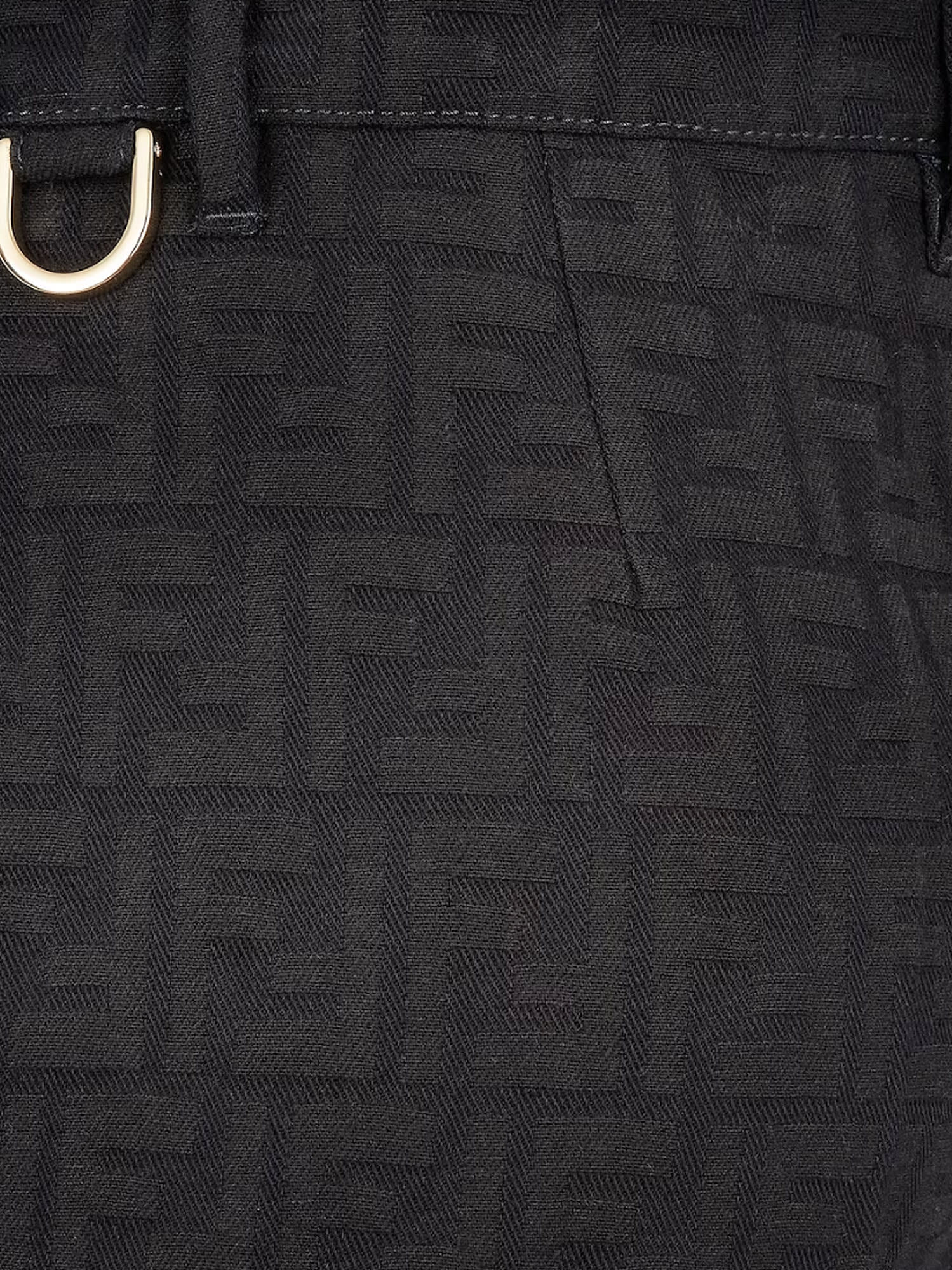 Fendi Denim Shorts In Black