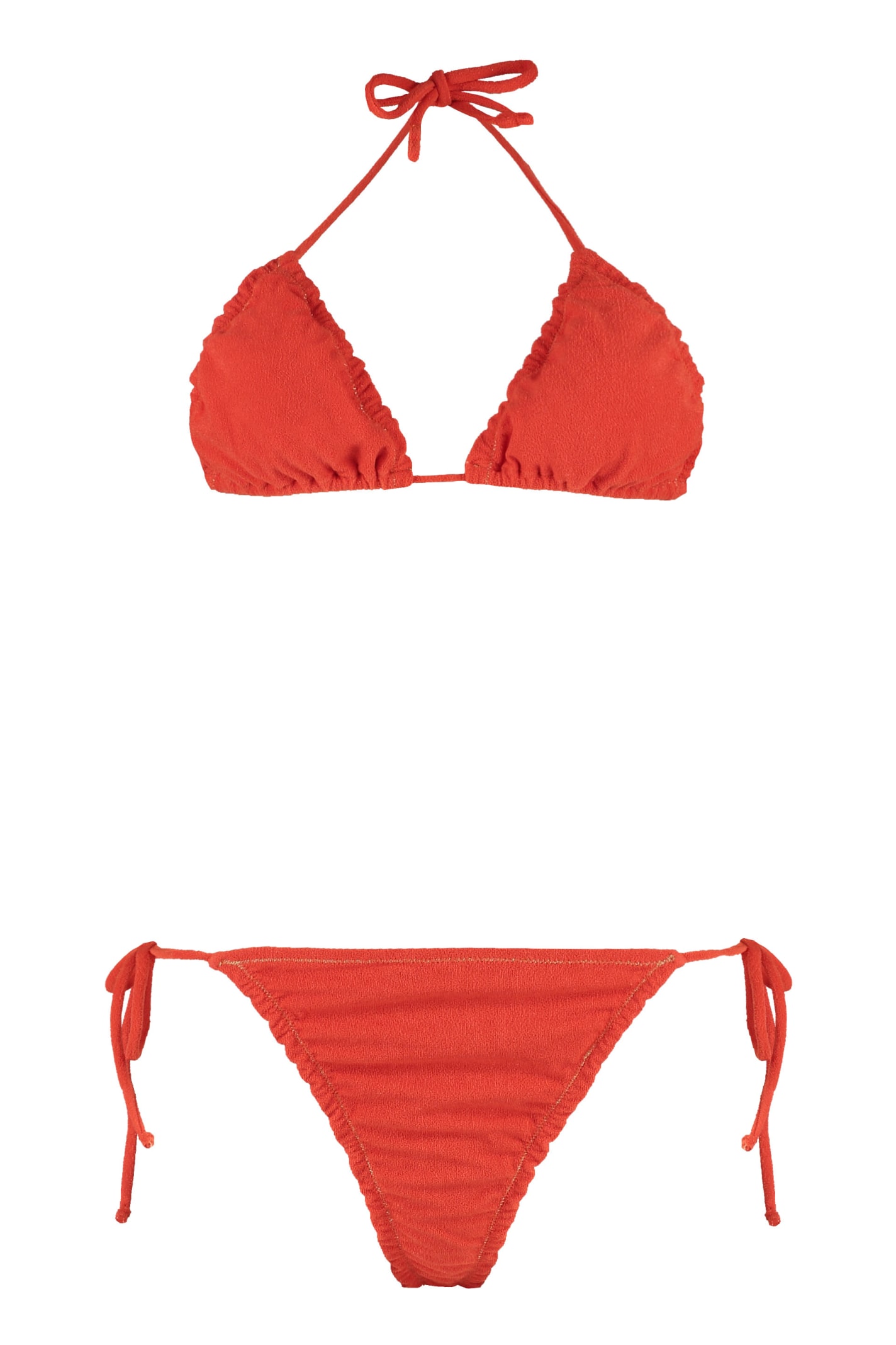 Shop Reina Olga Concetta Triangle Bra Bikini In Orange