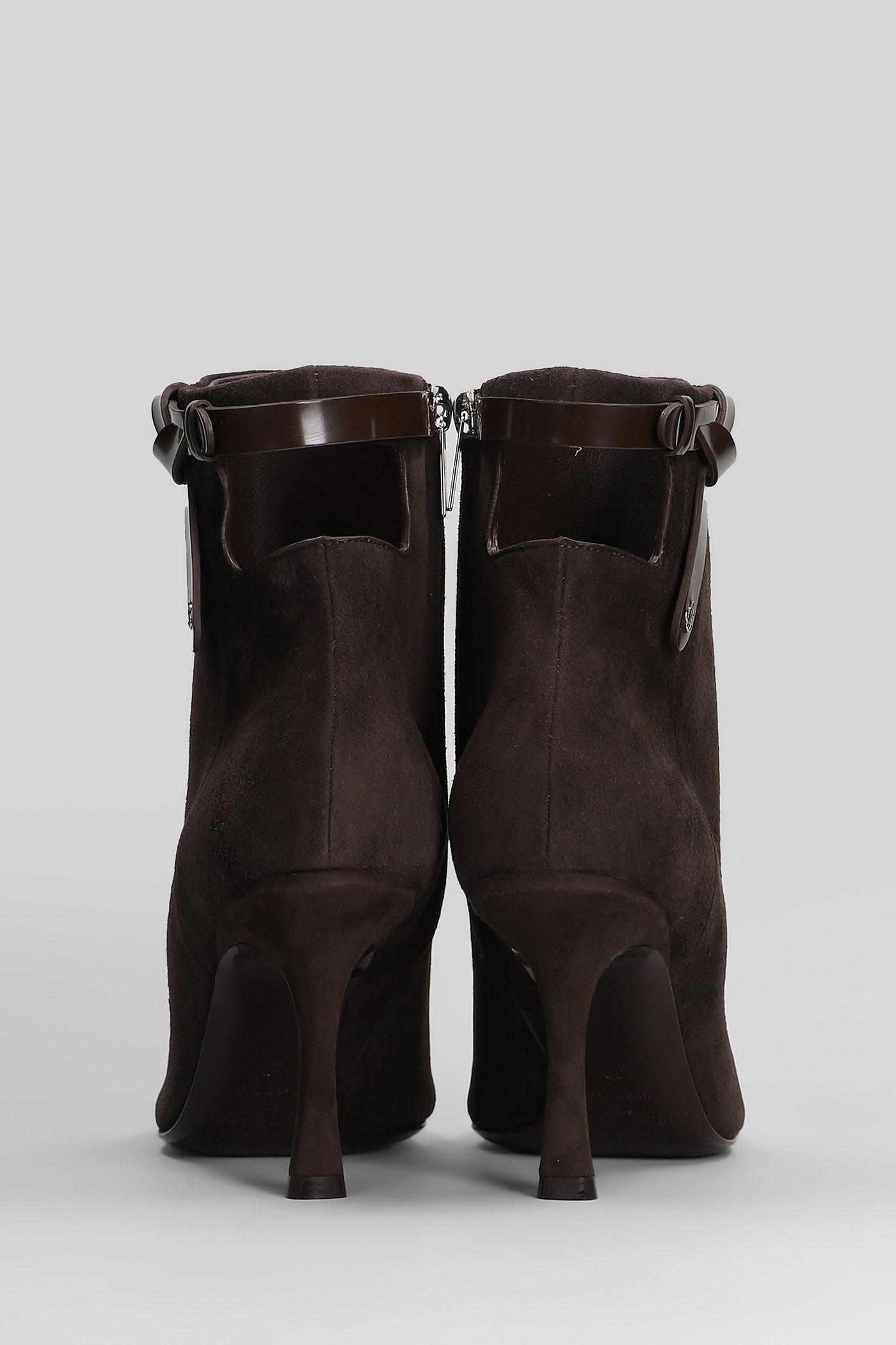 Jimmy Choo Camie Brown Ankle Boots With Knot Detail In Suede Woman In Brown
