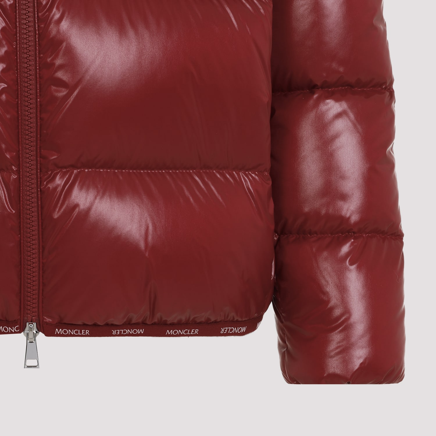 Shop Moncler Abbadia Jacket In Dark Red