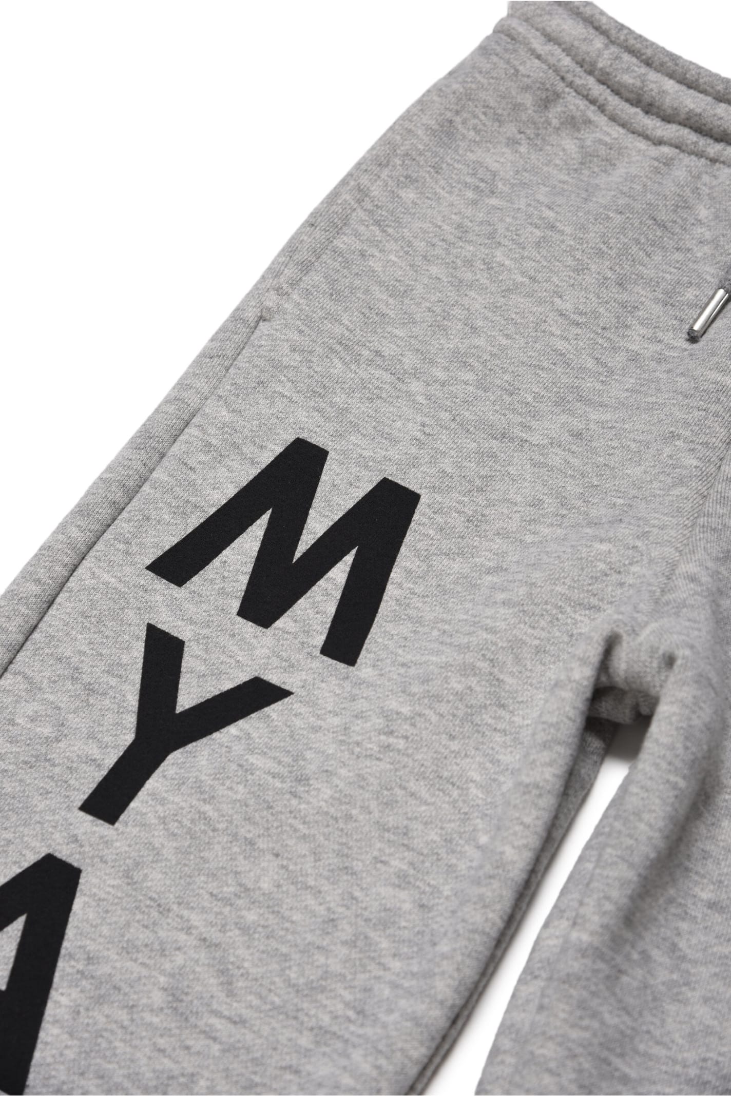 Myar Pantaloni Jogger Grigi Con Logo In Verticale In Warm Grey Melange
