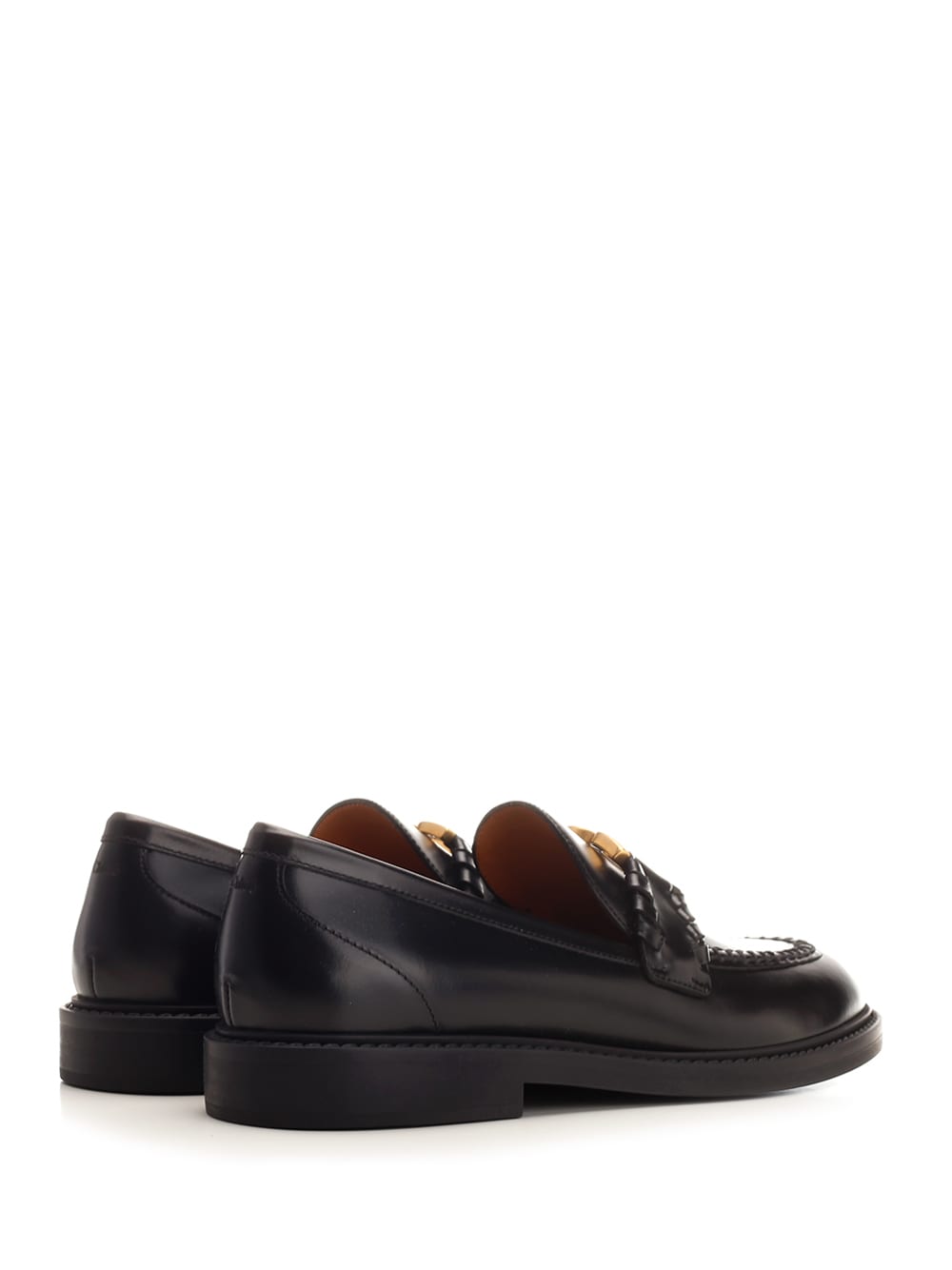 Shop Chloé Classic Marcie Loafers In Black