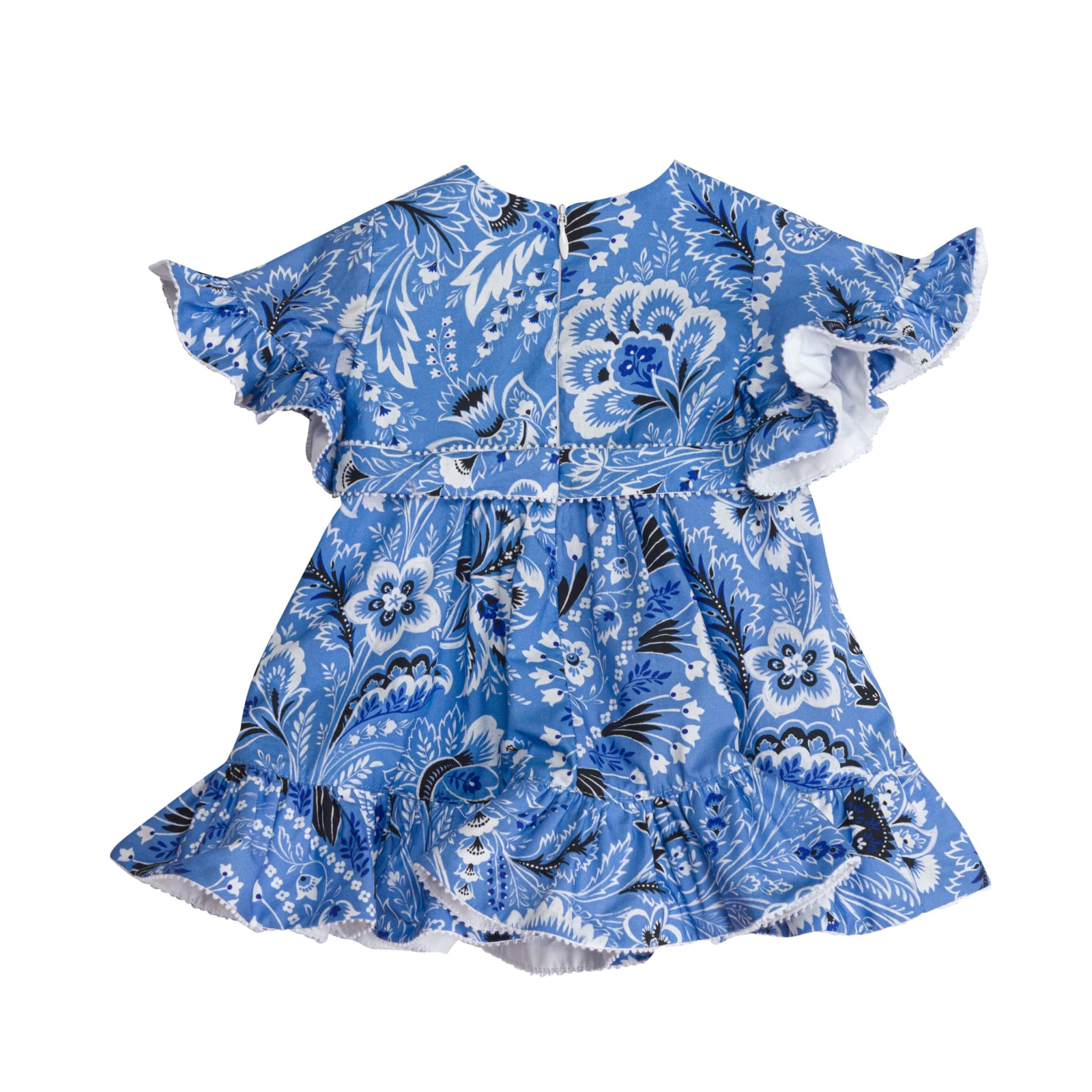 Shop Etro Flared Dress With Paisley Print In Light Blue