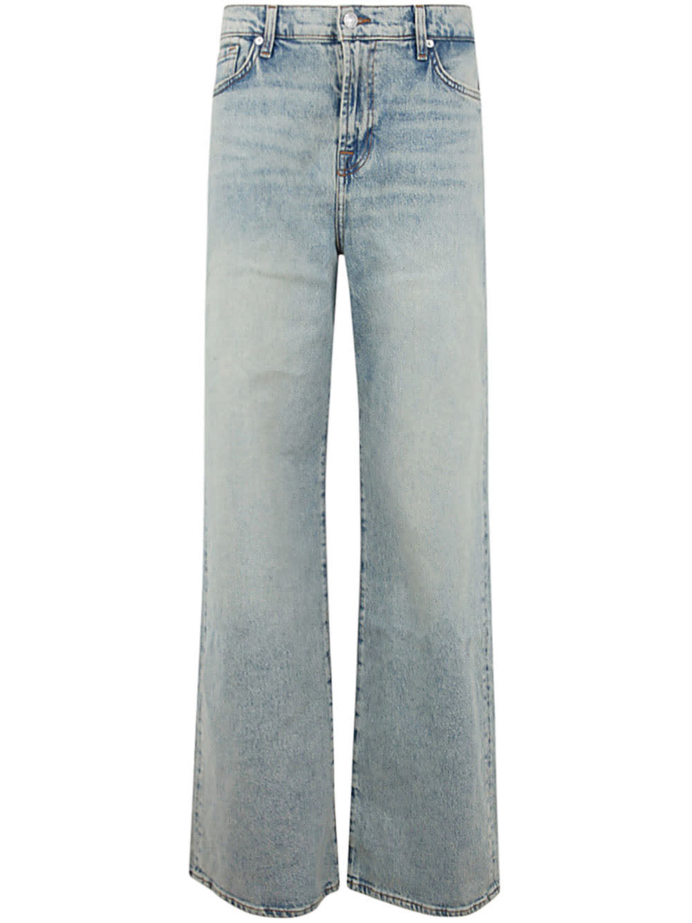 Shop 7 For All Mankind Scout Frost Jeans In Light Blue
