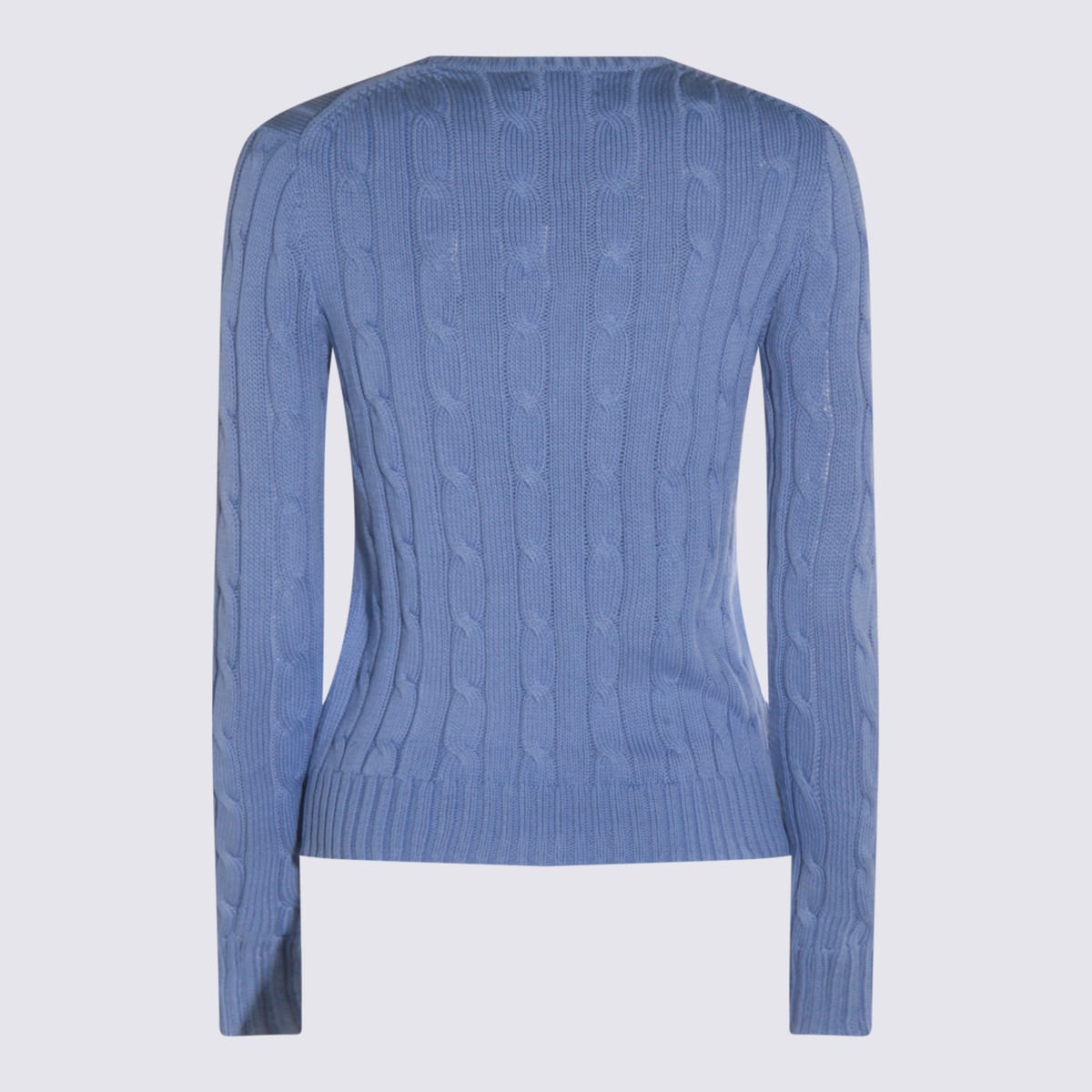 Ralph Lauren Light Blue Cotton Knitwear In Blue