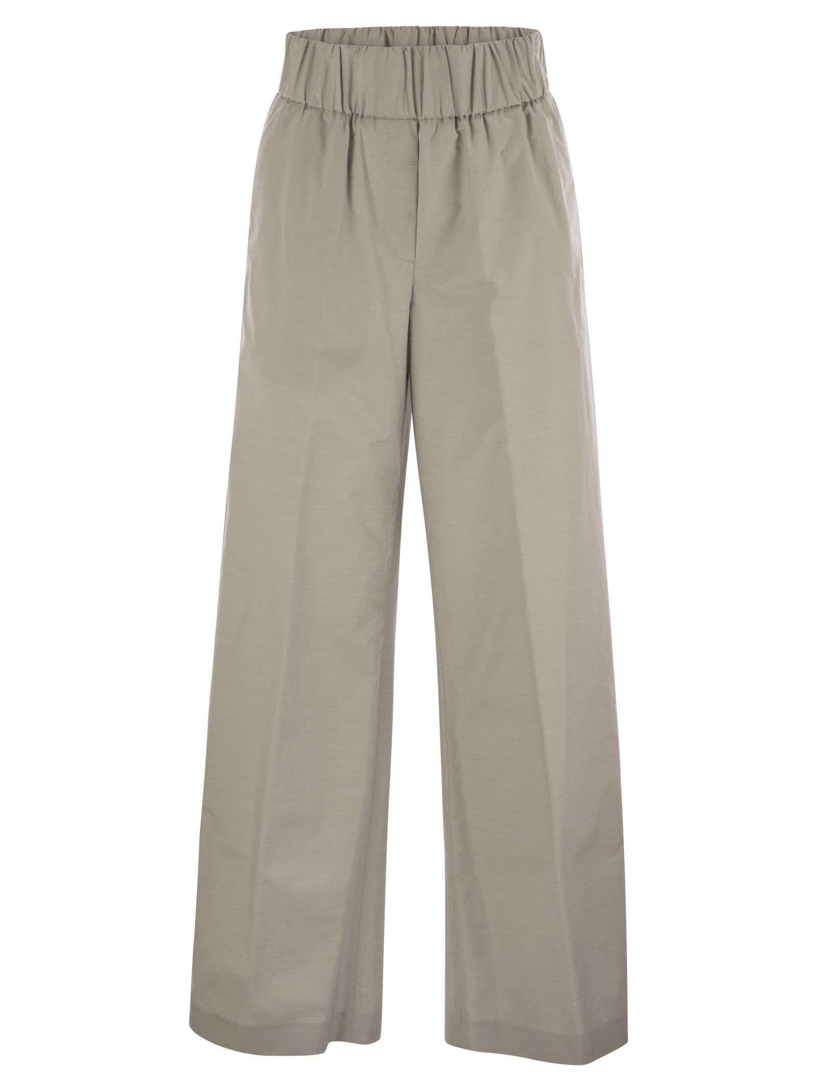 Peserico Trousers In Lightweight Technical Cotton Canvas