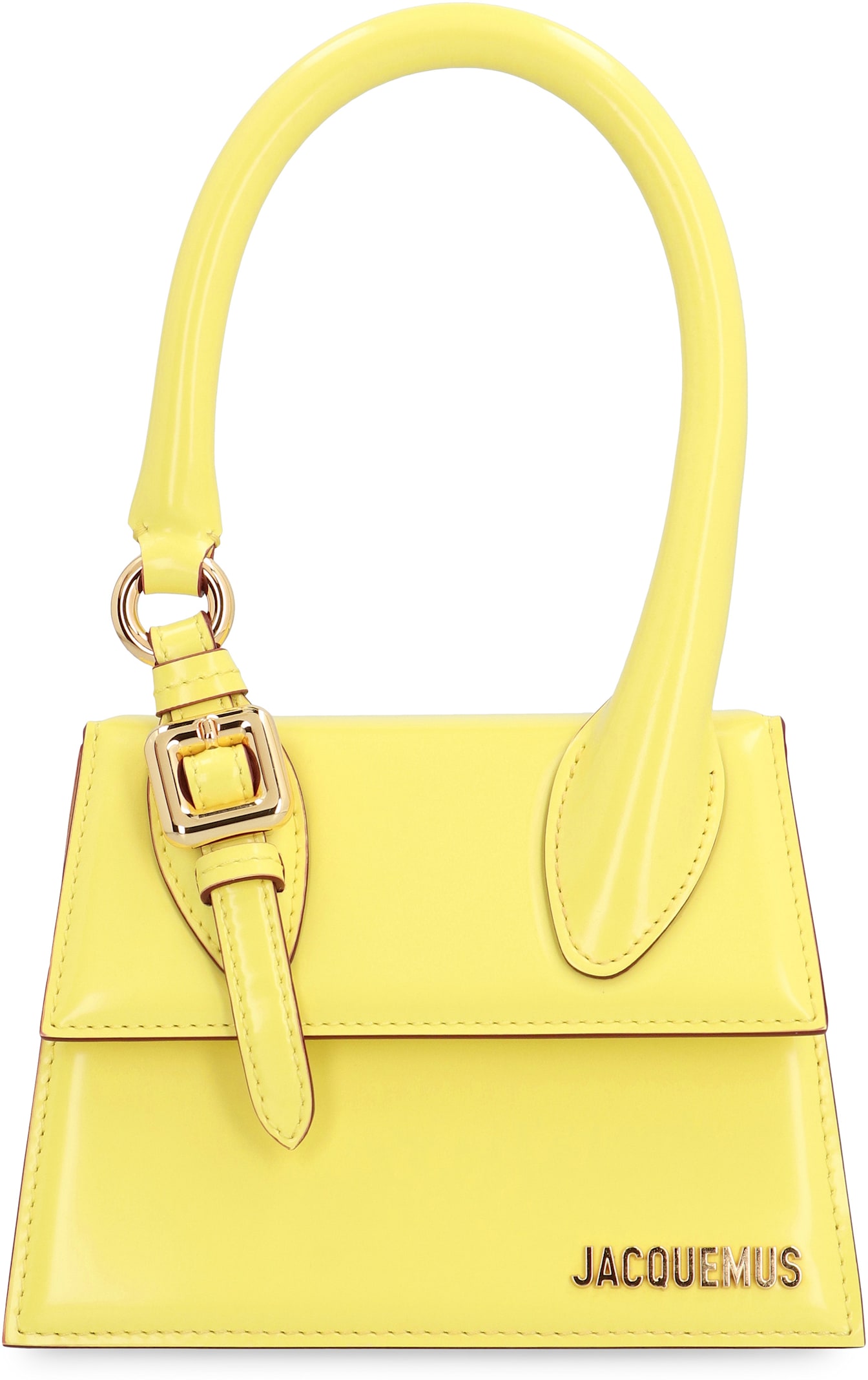 Shop Jacquemus Le Chiquito Leather Handbag In Yellow