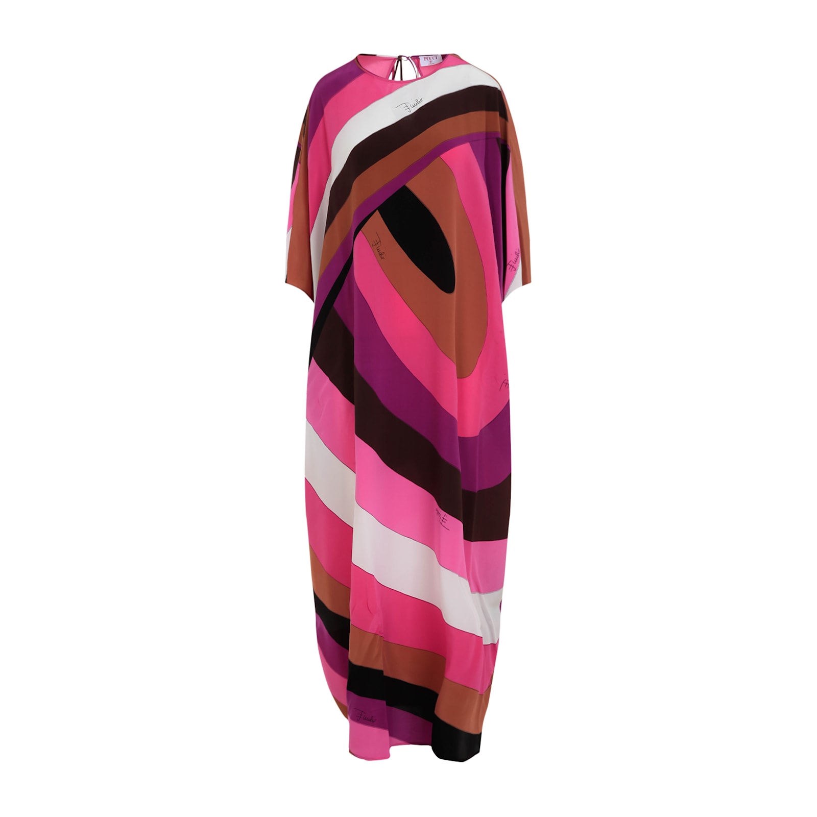 Shop Pucci Kaftan In Fuxia Marrone