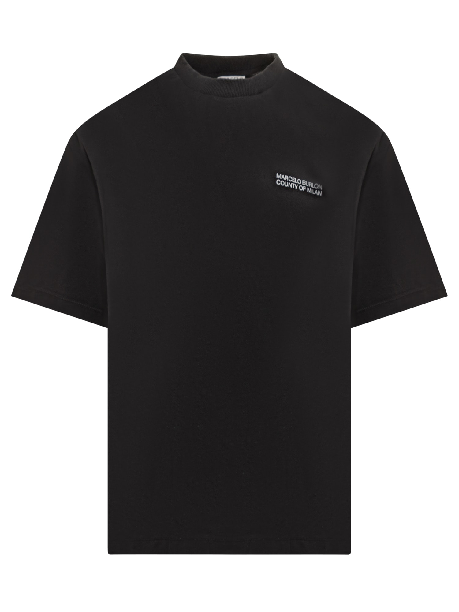 Shop Marcelo Burlon County Of Milan Tempera Cross T-shirt In Black White