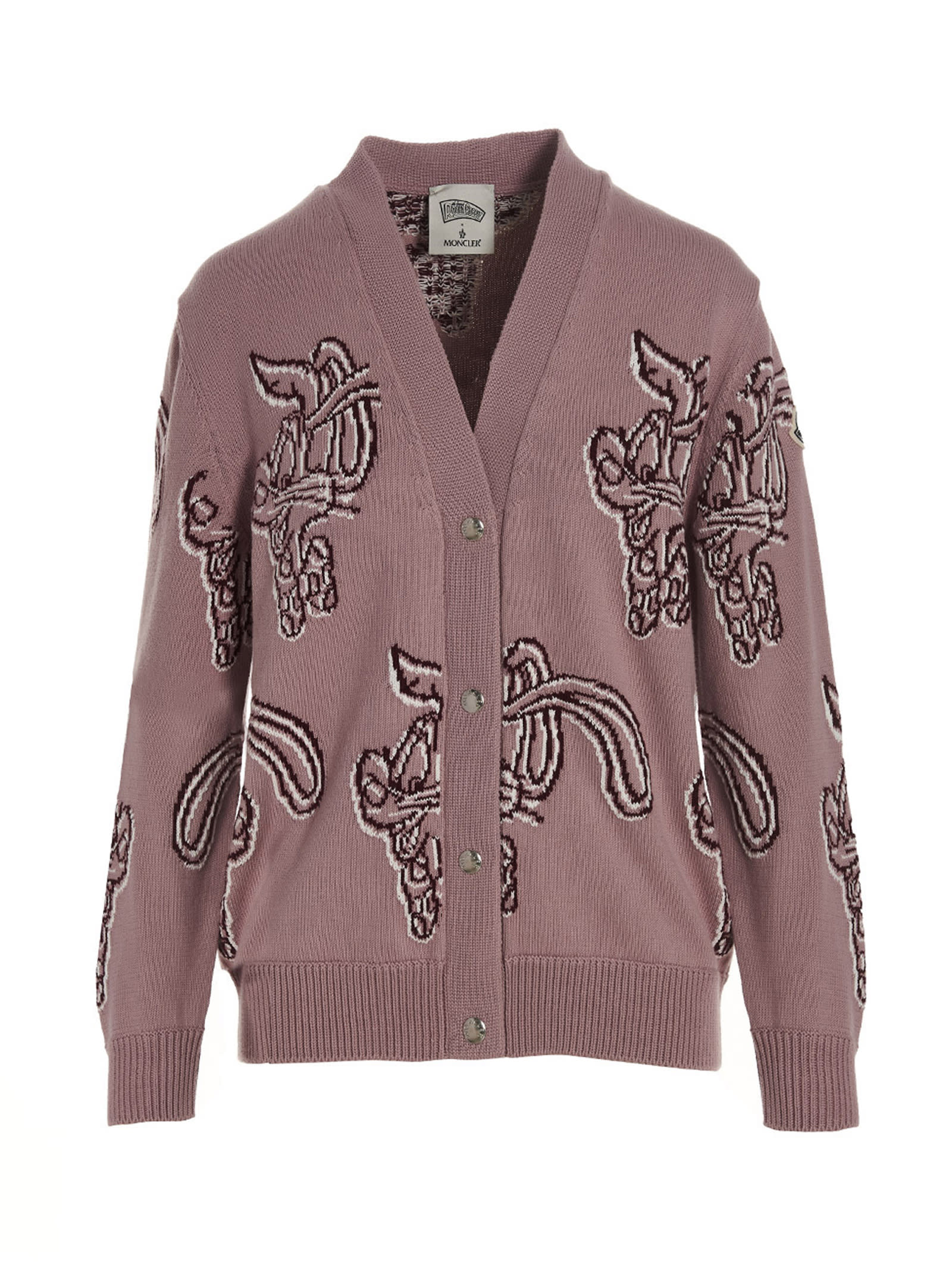 Shop Moncler Cardigan Capsule Chinese New Year In Pink