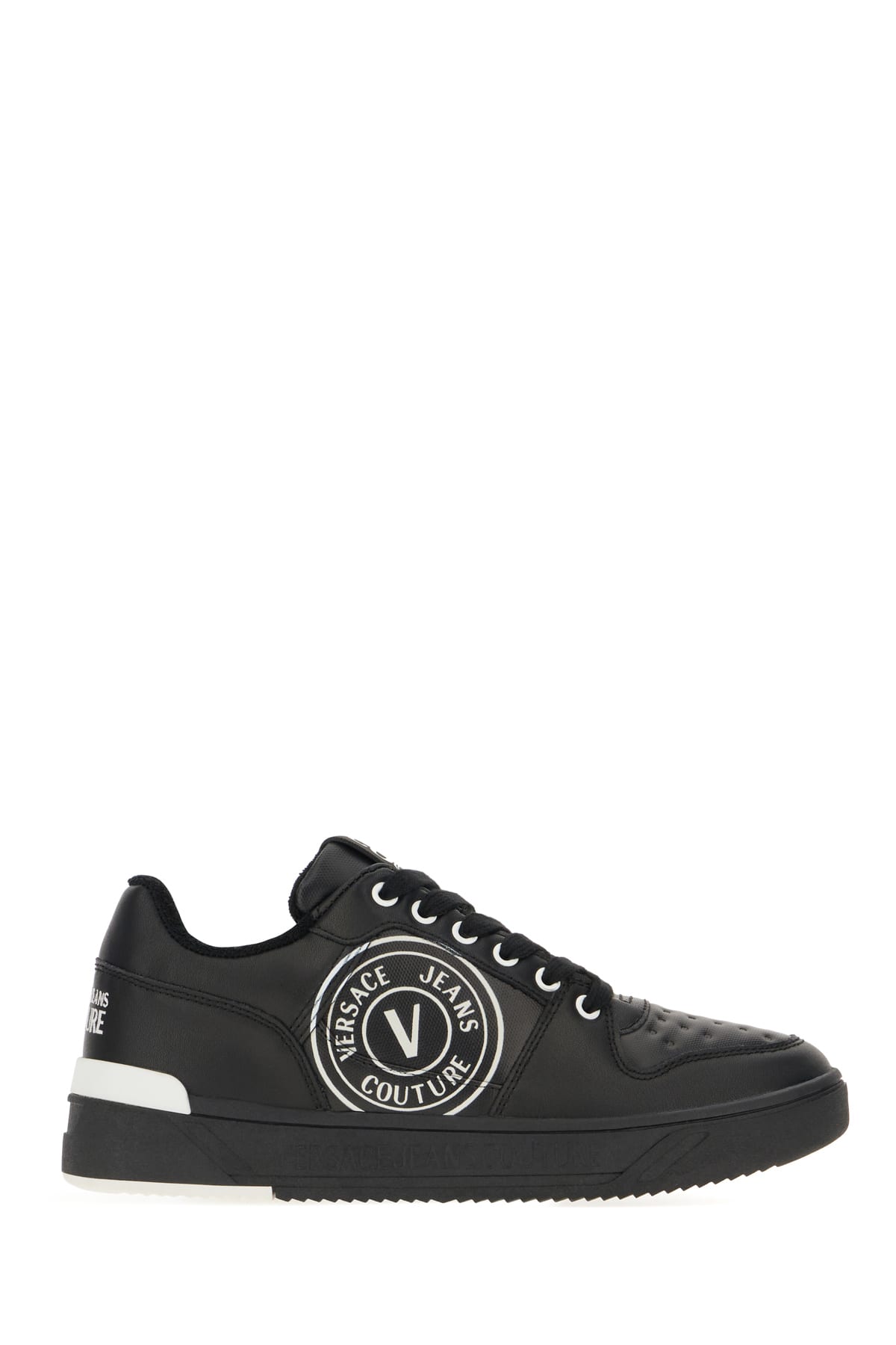 Versace Jeans Couture Black Leather Sneakers