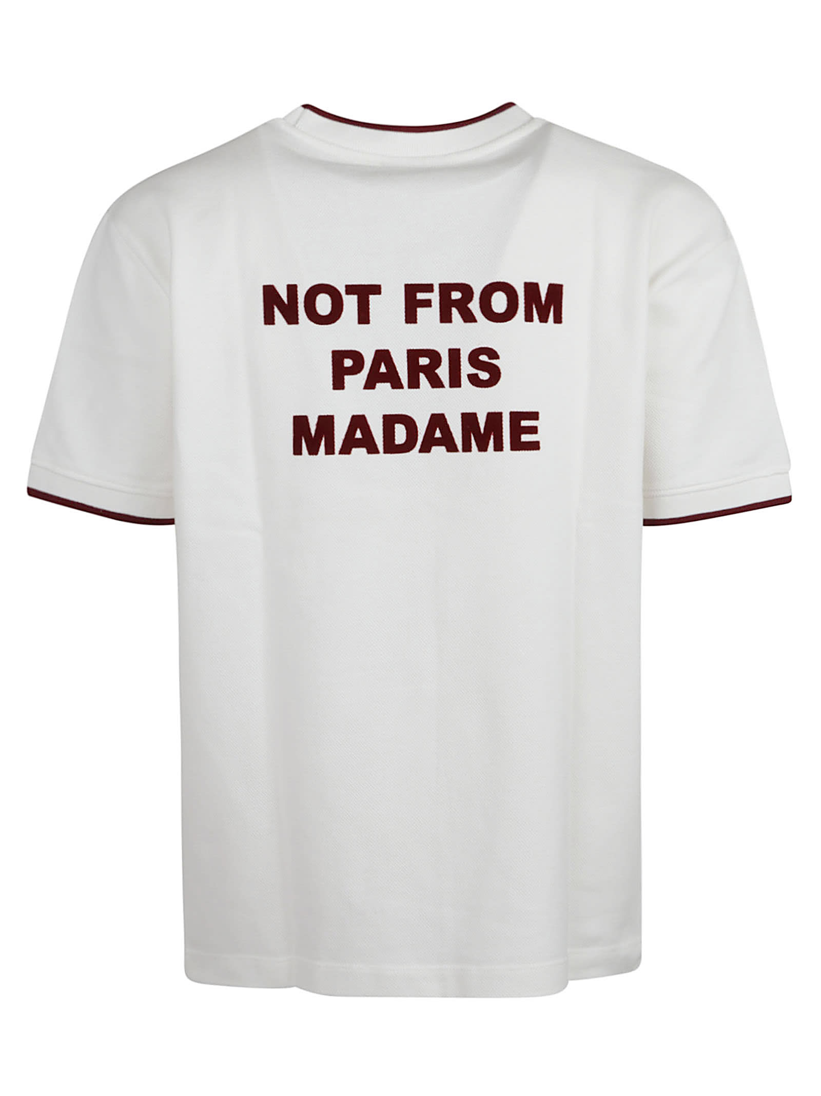 Drôle De Monsieur 'le T-shirt Slogan' White Crewneck T-shirt With Slogan Print On Front And Rear In White