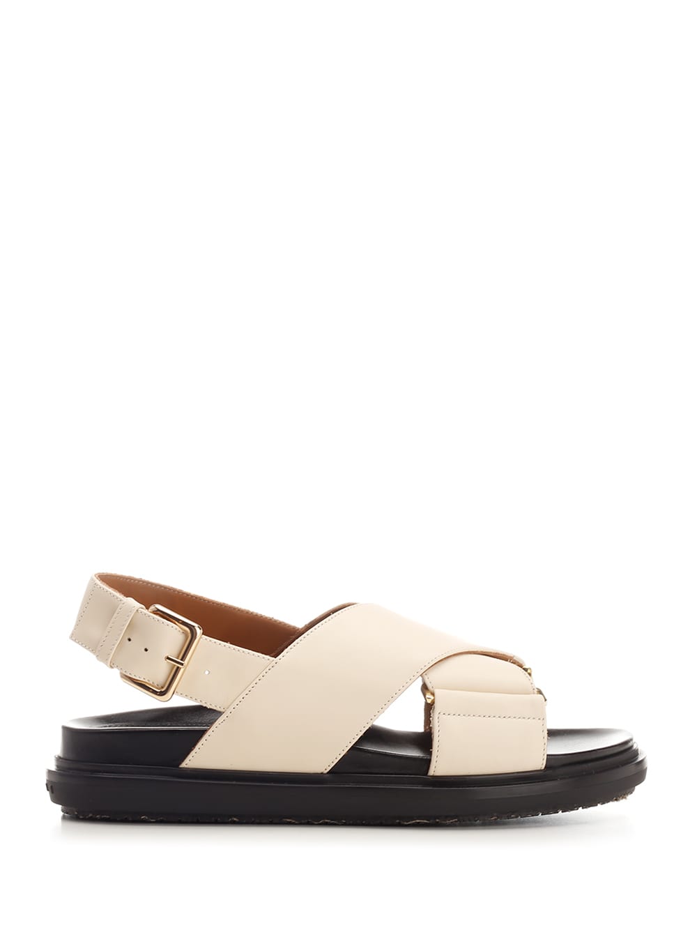 Shop Marni Fussbett Sandal In White