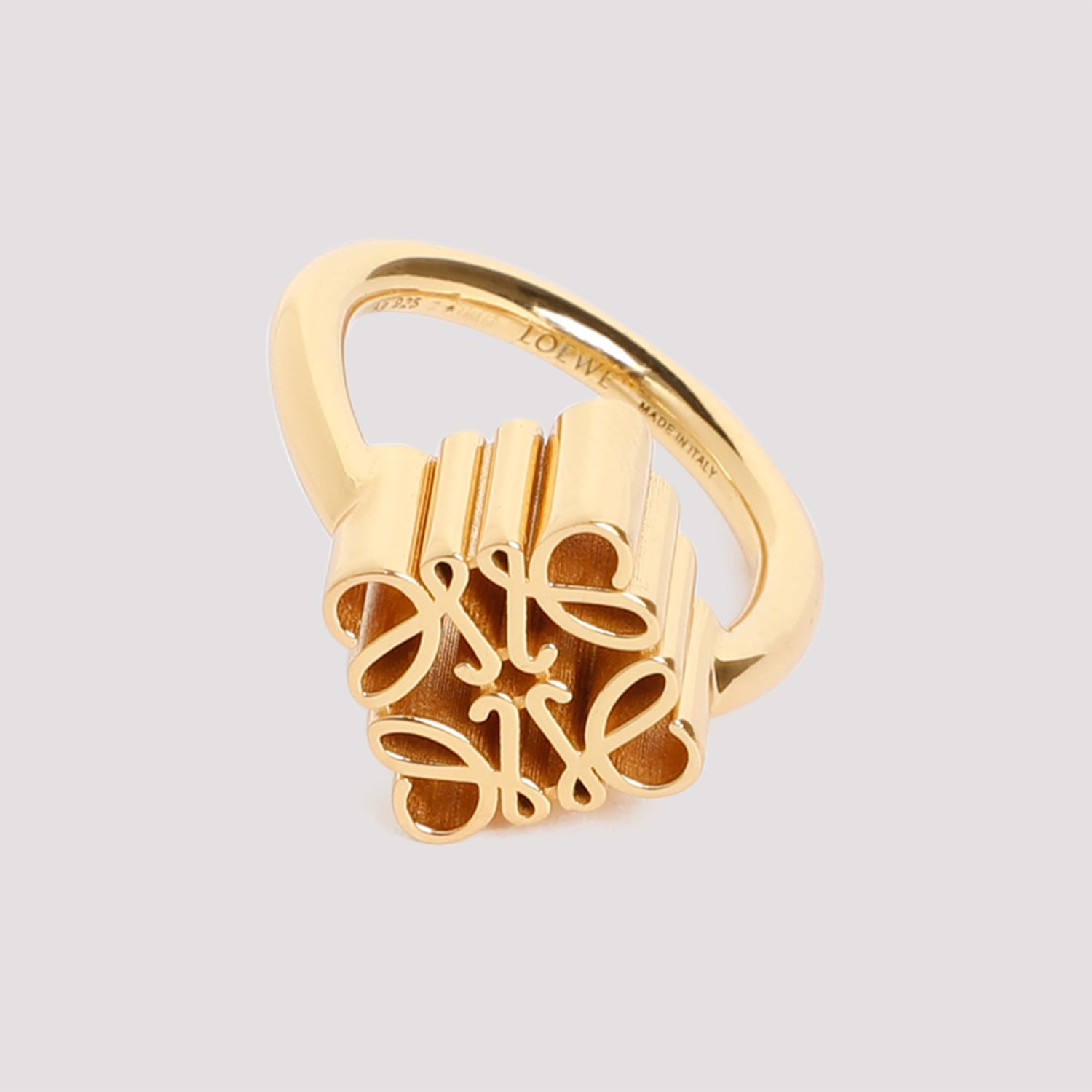 Shop Loewe Single Anagram Ring In Gold