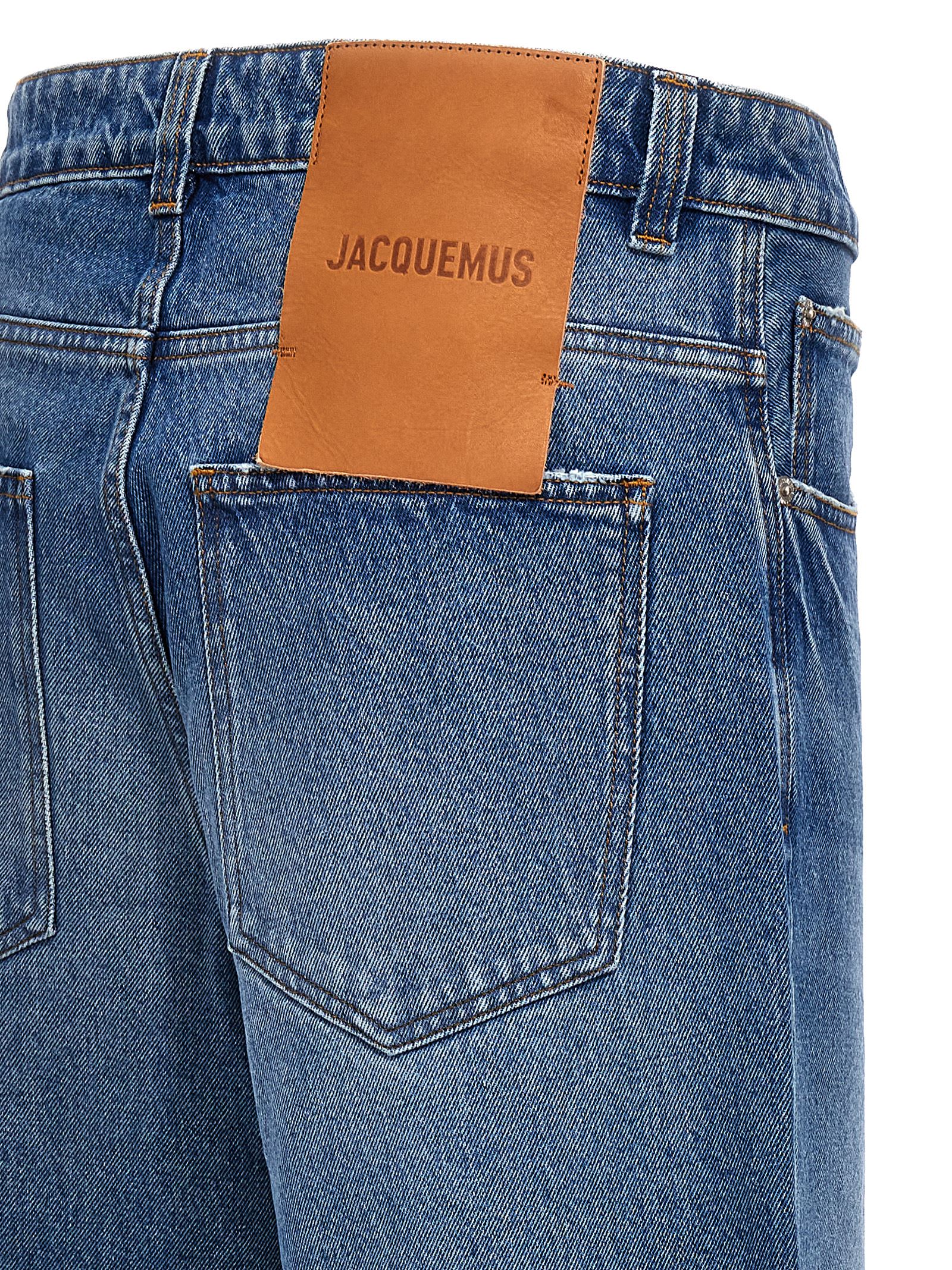 Shop Jacquemus Le De Nîmes Large Jeans In Blue