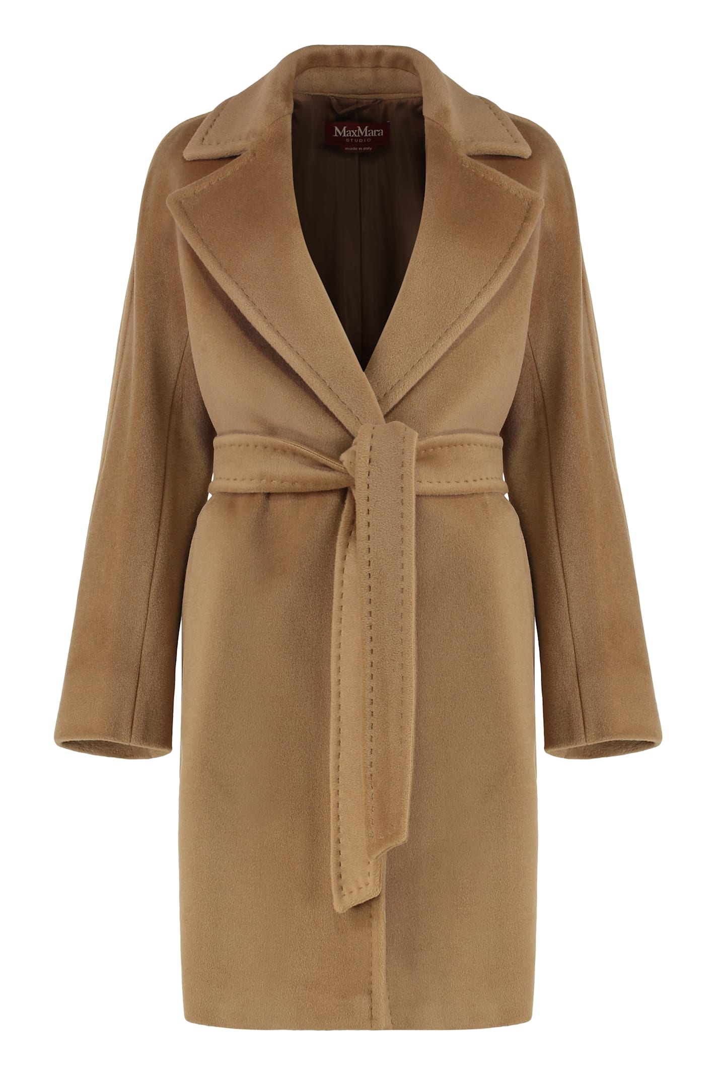 Max Mara Dressing Gown In Beaver Wool In Multi