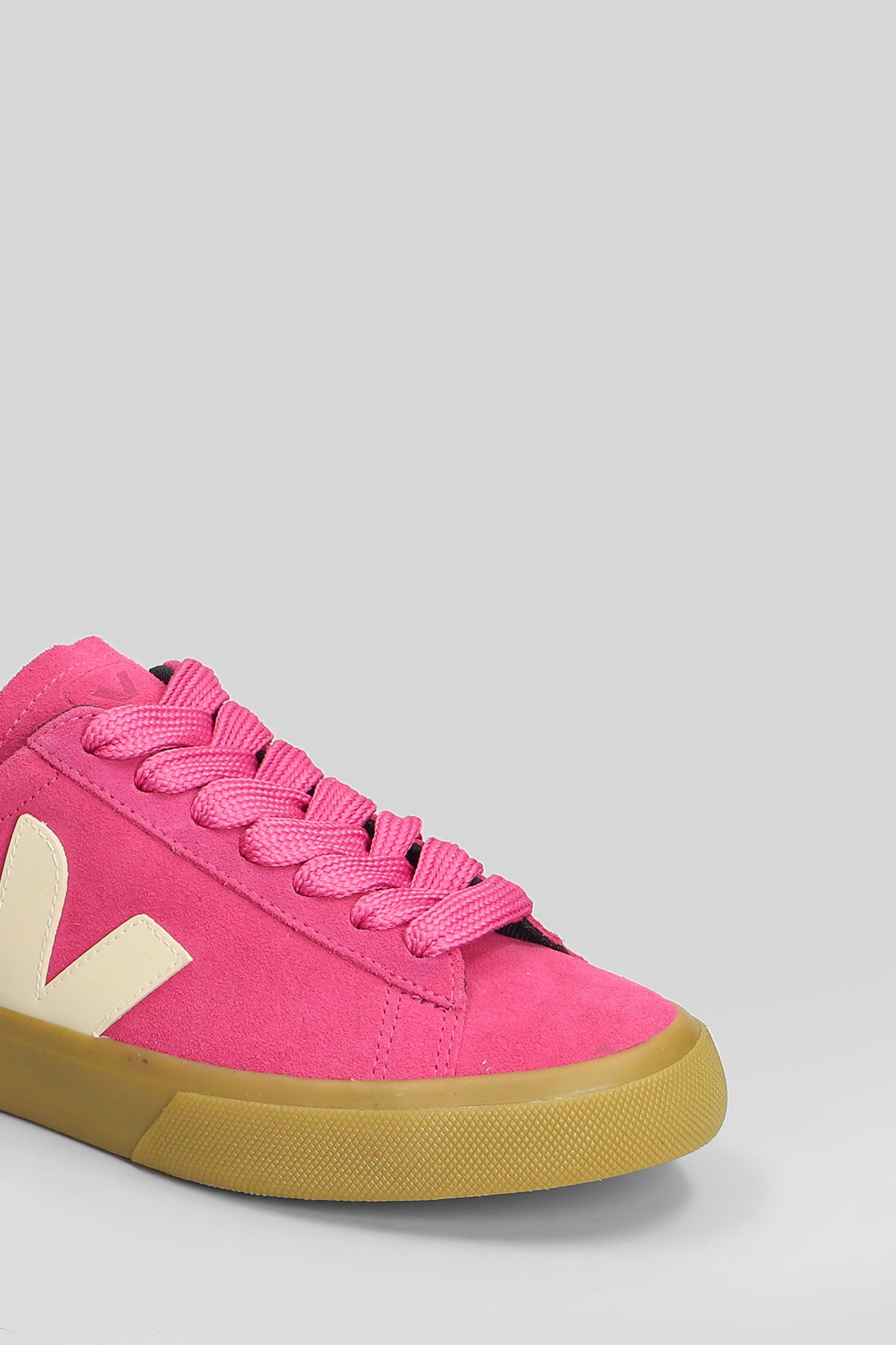 Veja Campo Sneakers In Fuxia Suede In Multi