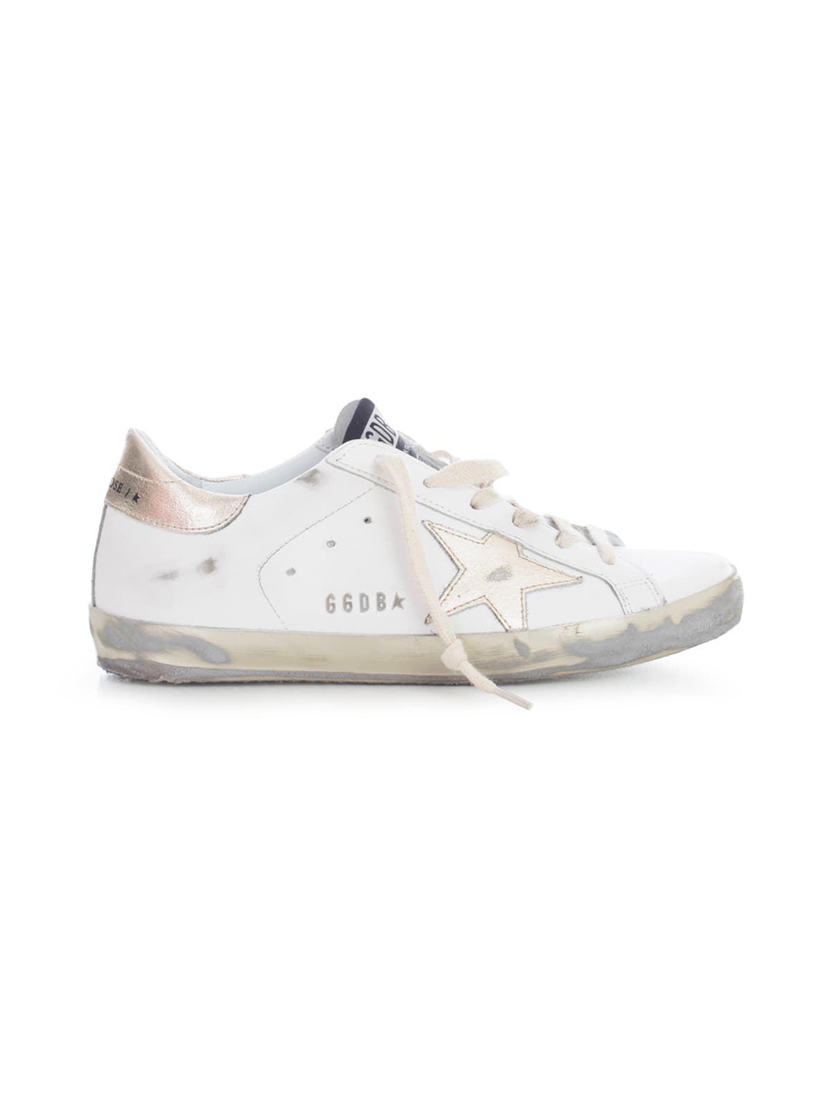 GOLDEN GOOSE SUPER-STAR LEATHER UPPER LAMINATED STAR LETTERING,11779099