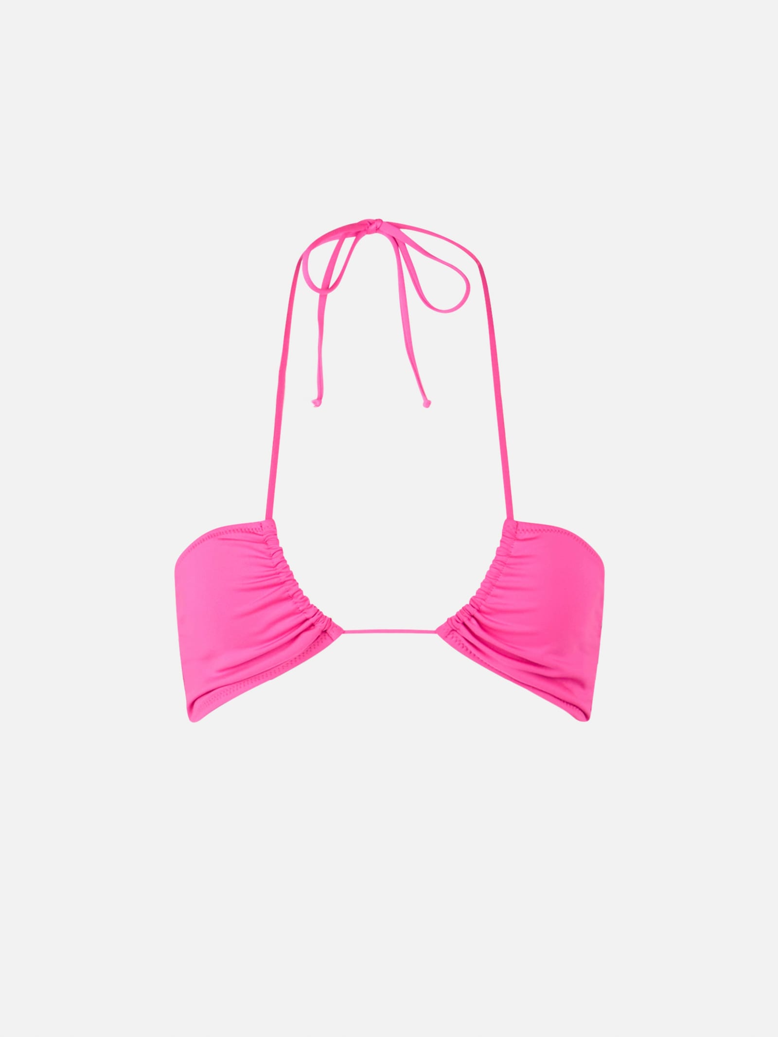 Mc2 Saint Barth Woman Fuchsia Bandeau Dahlia Beach Top In Pink