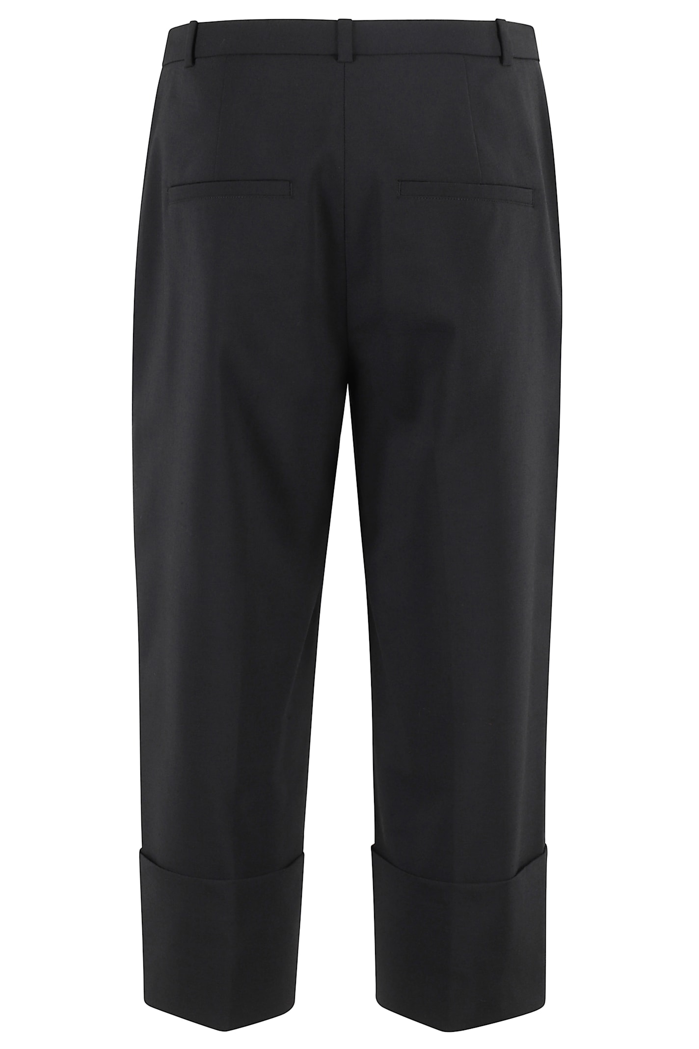Vince Mid Rise Cuffed Cropped Pant In Black