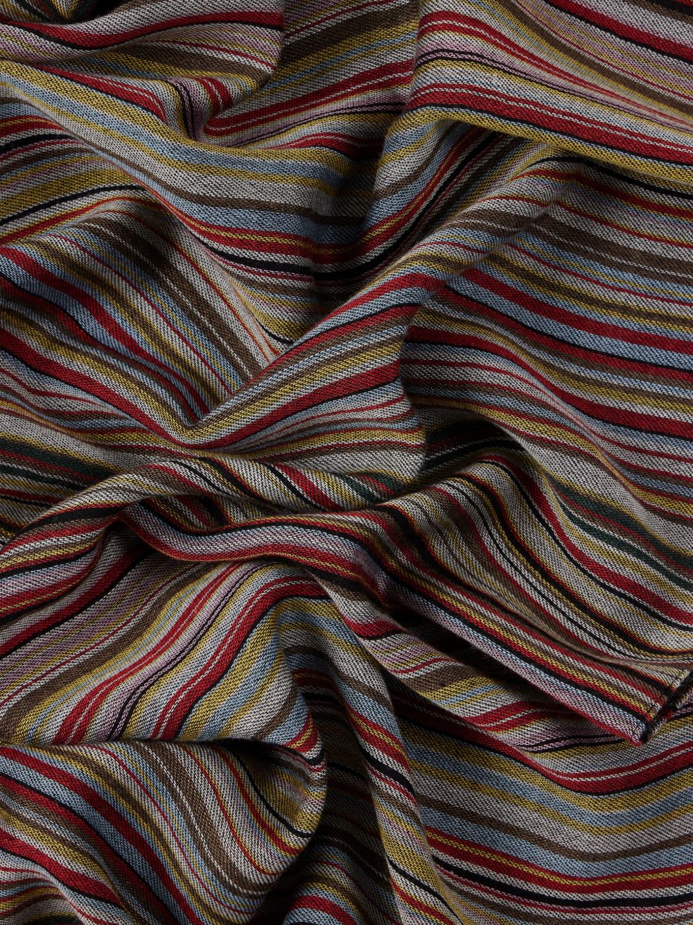 Paul Smith Mens Signature Stripe Silk-wool Blend Scarf In Multi