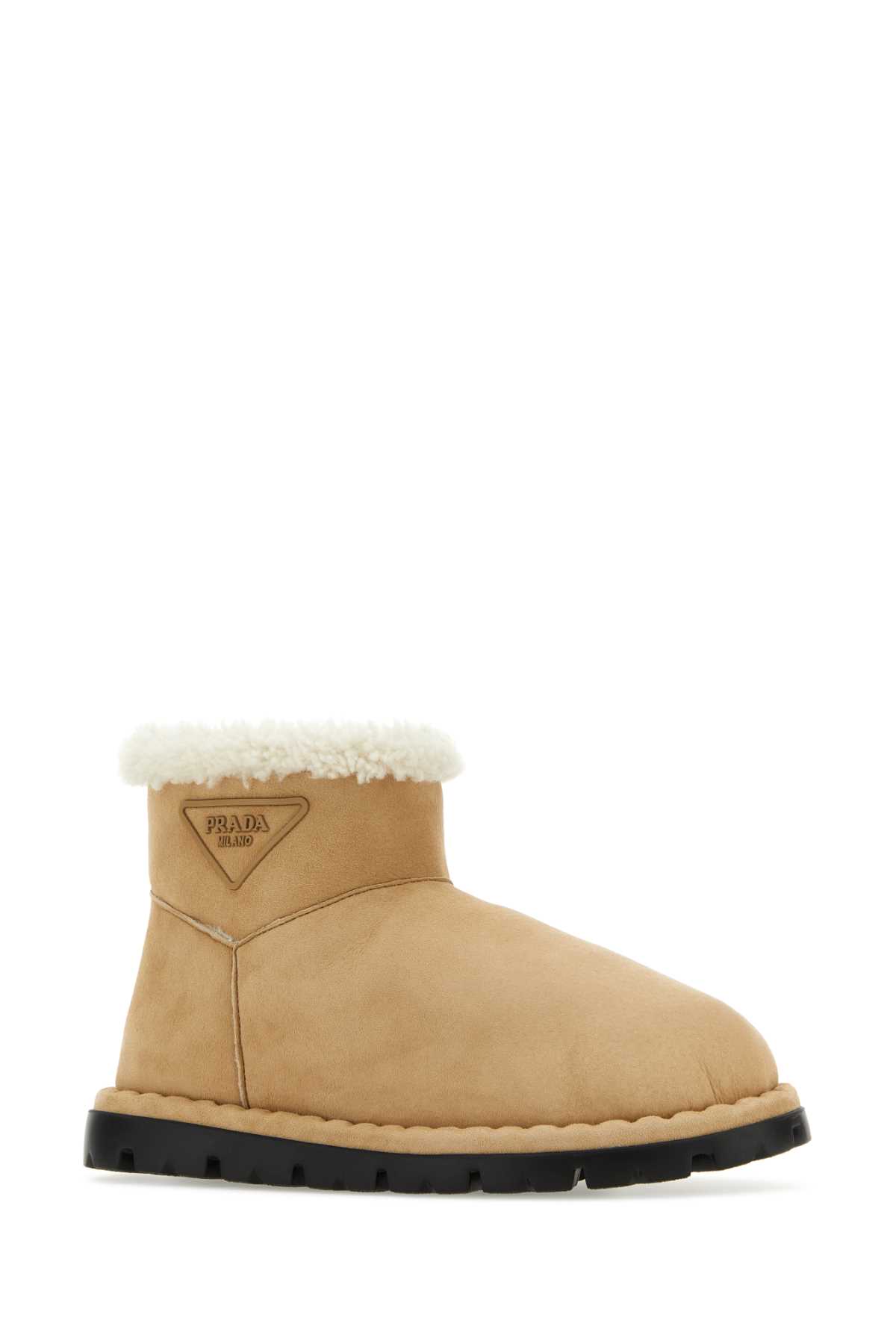 PRADA BEIGE SUEDE ANKLE BOOTS