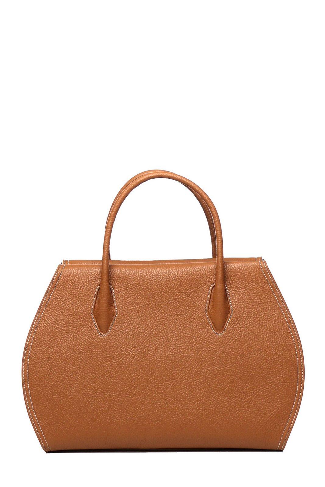 Coccinelle Lord Logo Printed Large Tote Bag In Leather