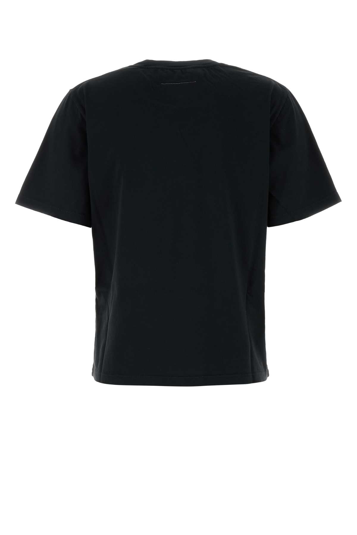 Mm6 Maison Margiela Slate Cotton T-shirt In Black